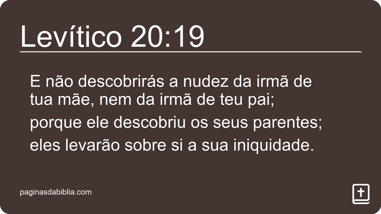 Levítico 20:19