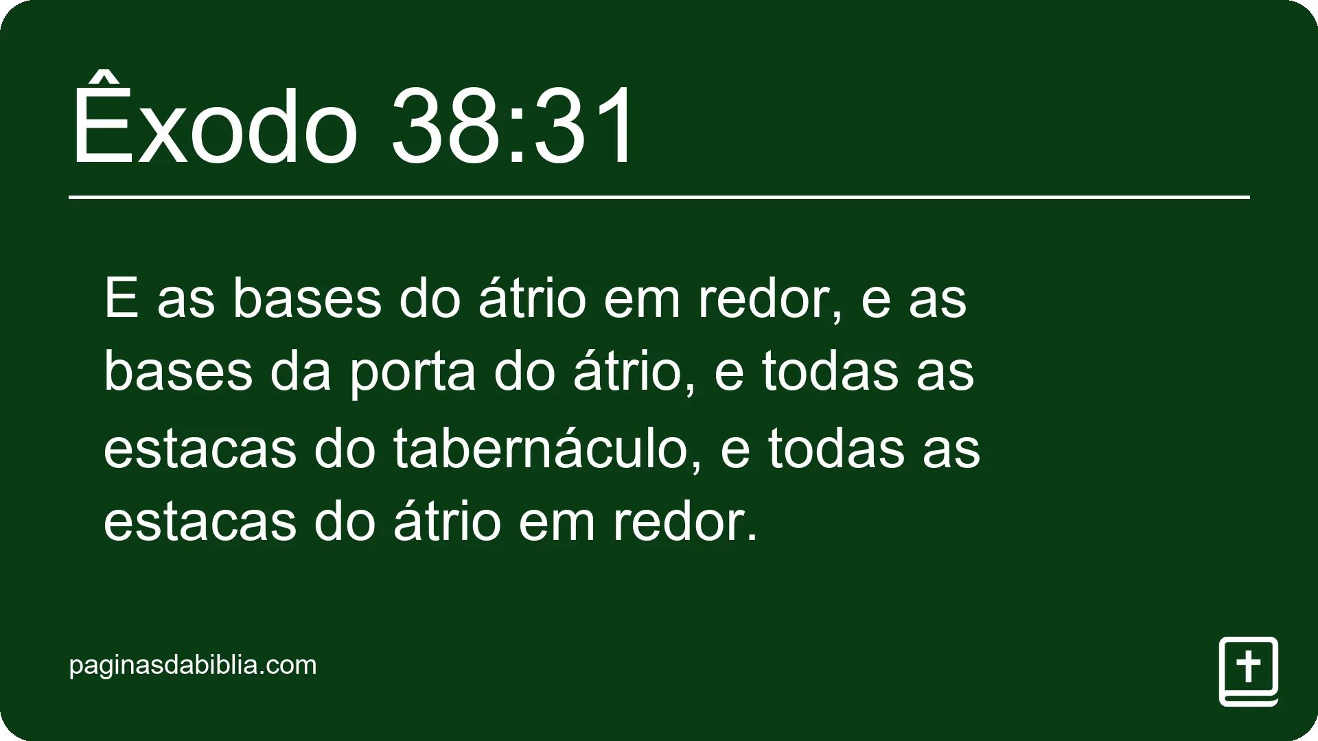 Êxodo 38:31