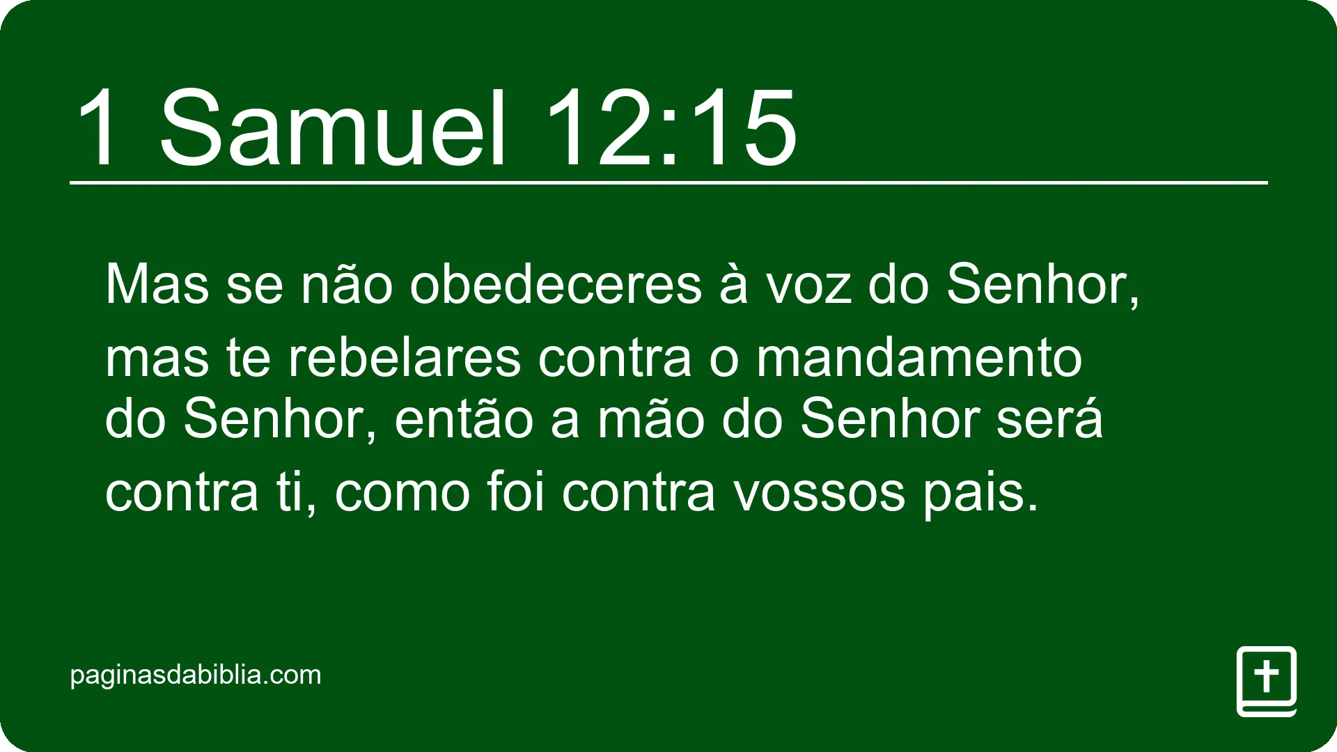 1 Samuel 12:15