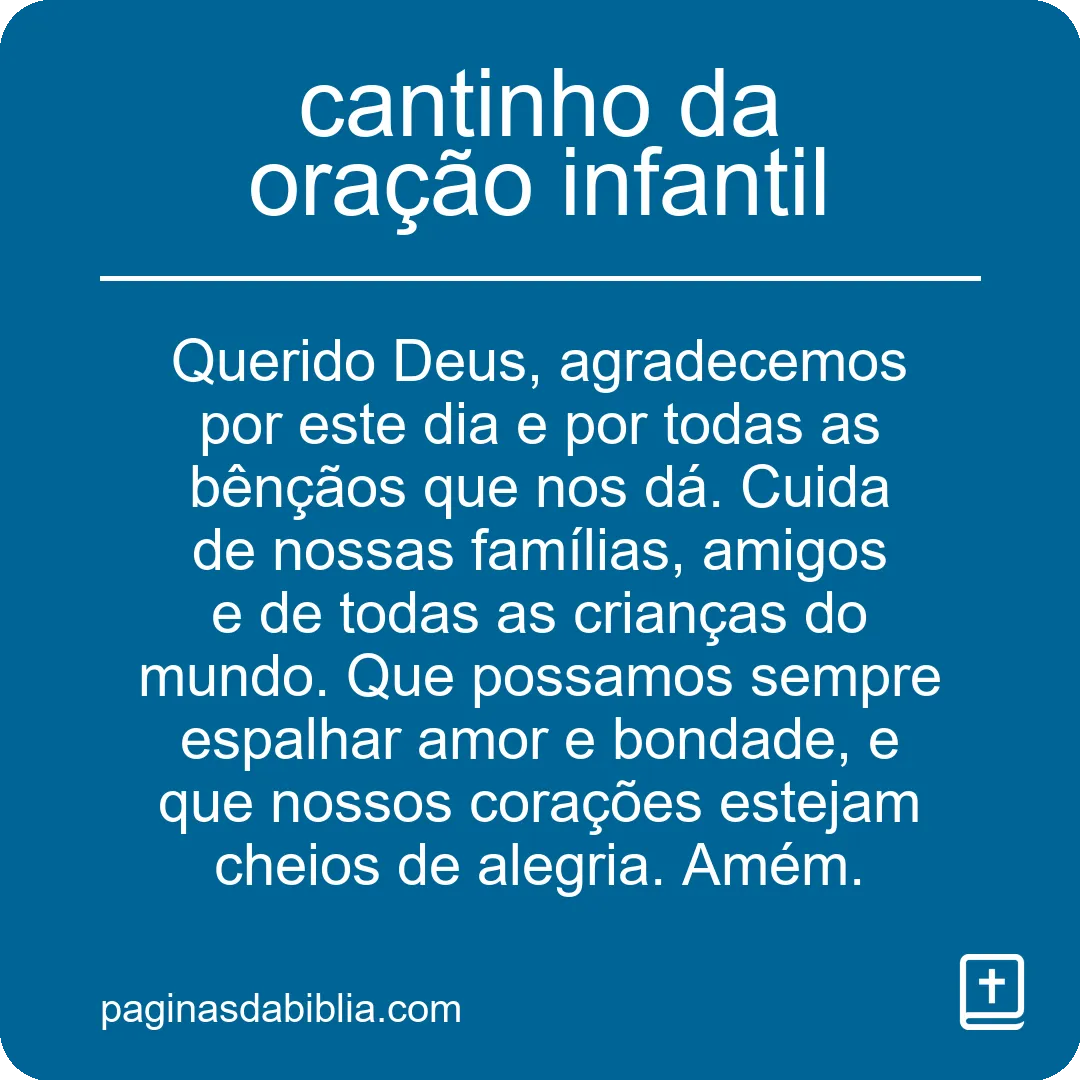 cantinho da oração infantil