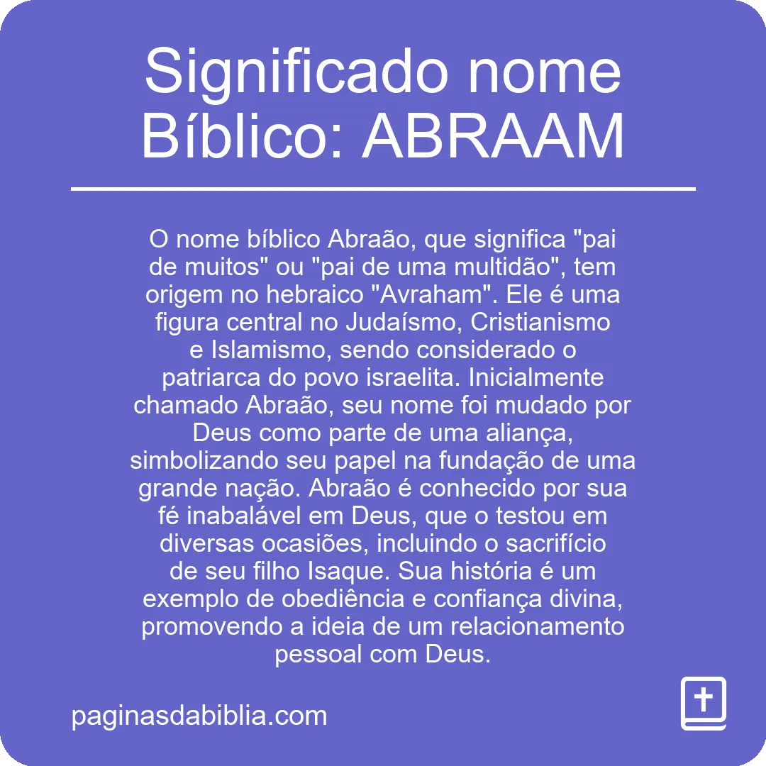 Significado nome Bíblico: ABRAAM