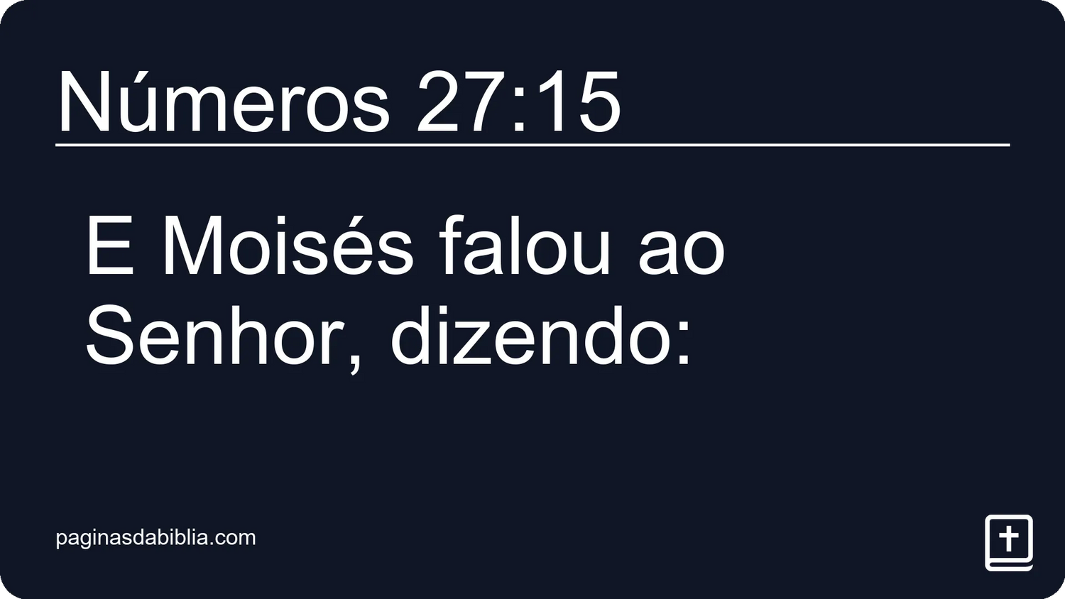 Números 27:15