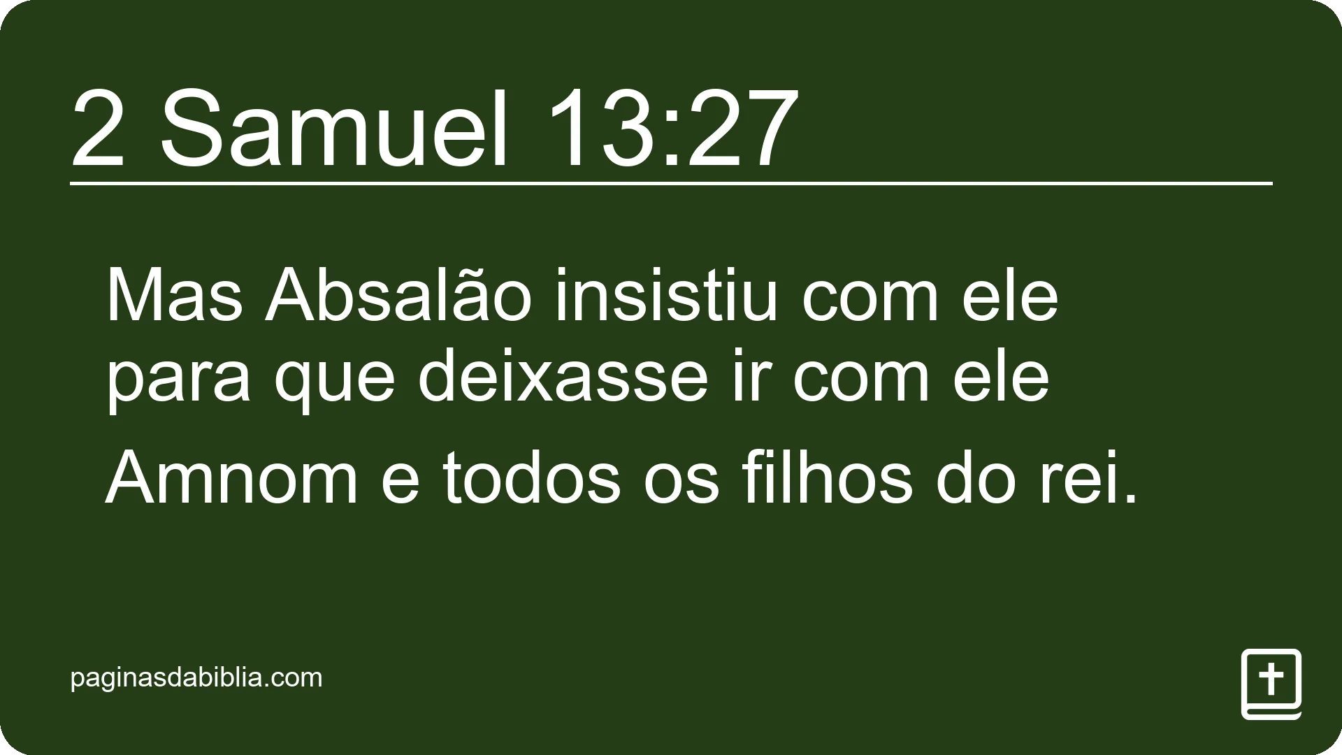 2 Samuel 13:27