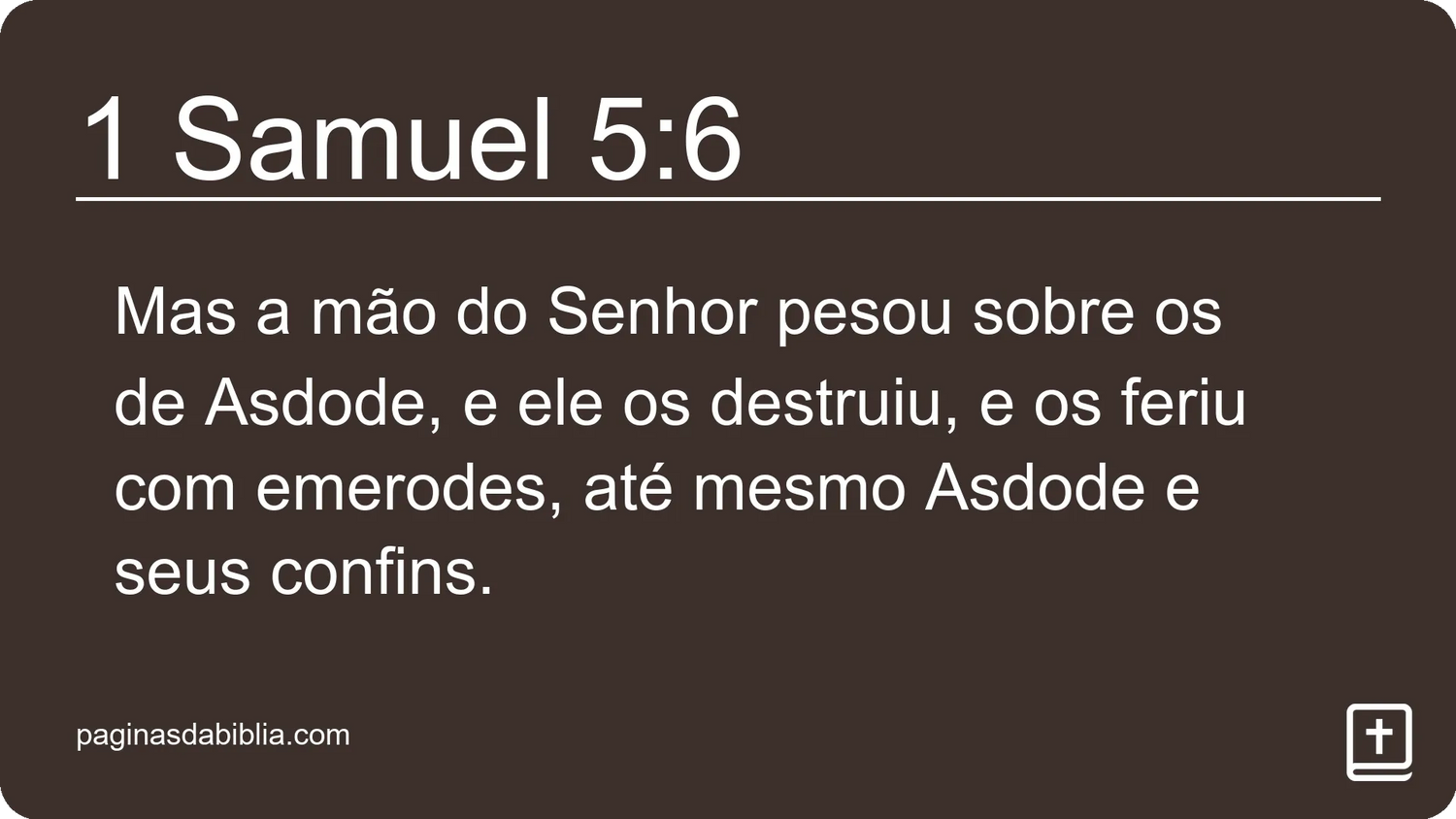 1 Samuel 5:6