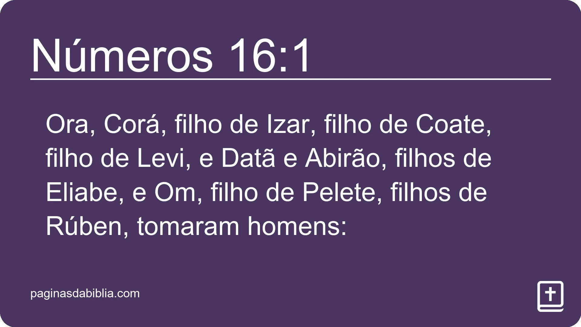 Números 16:1