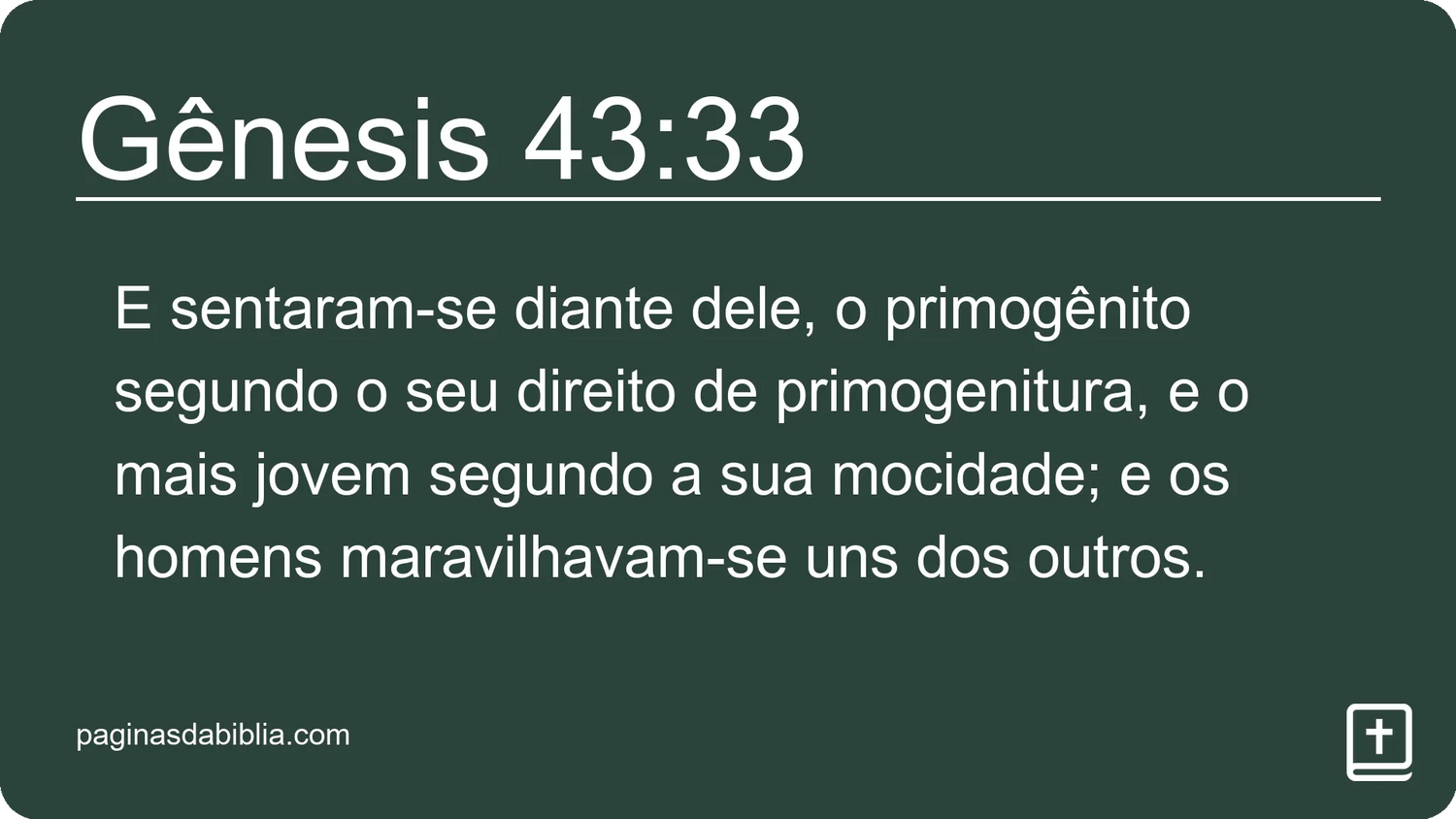 Gênesis 43:33