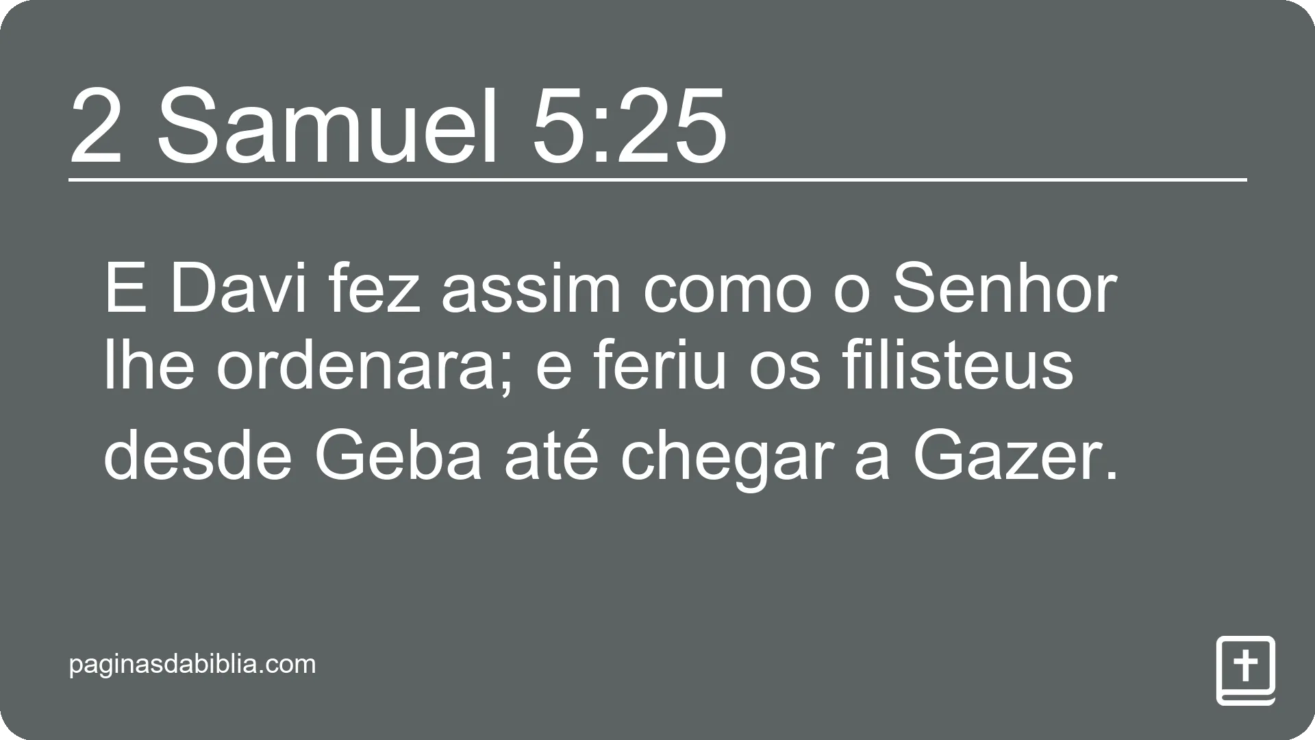 2 Samuel 5:25