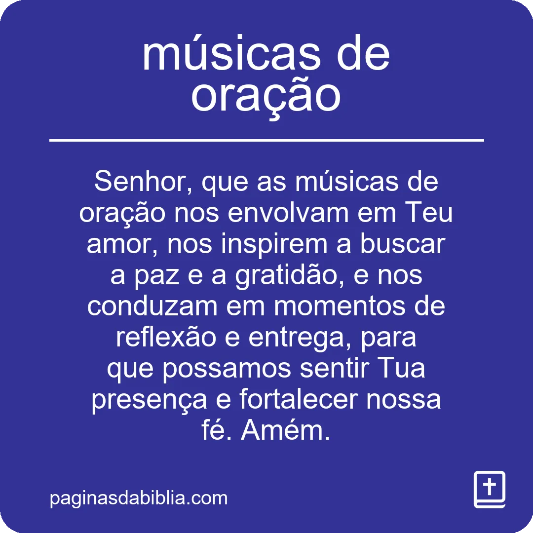 músicas de oração