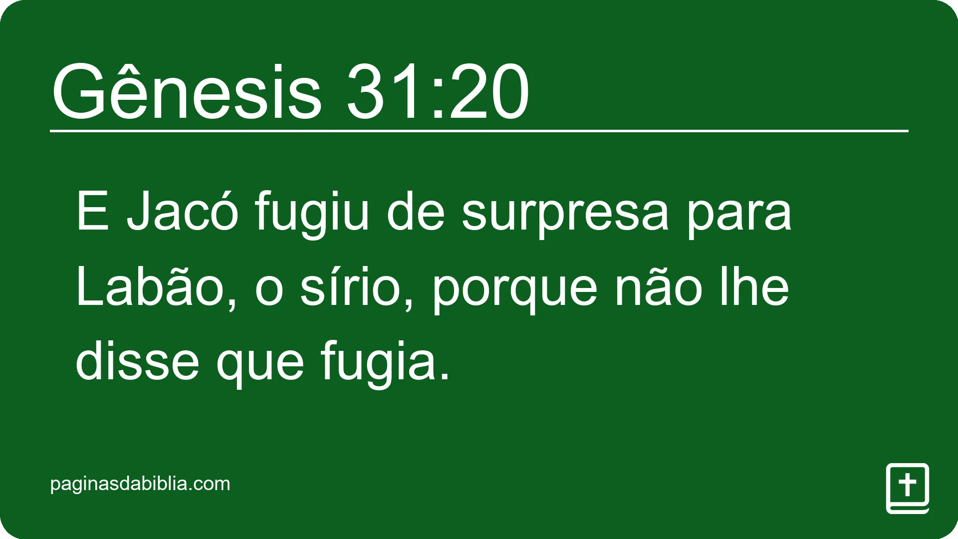 Gênesis 31:20