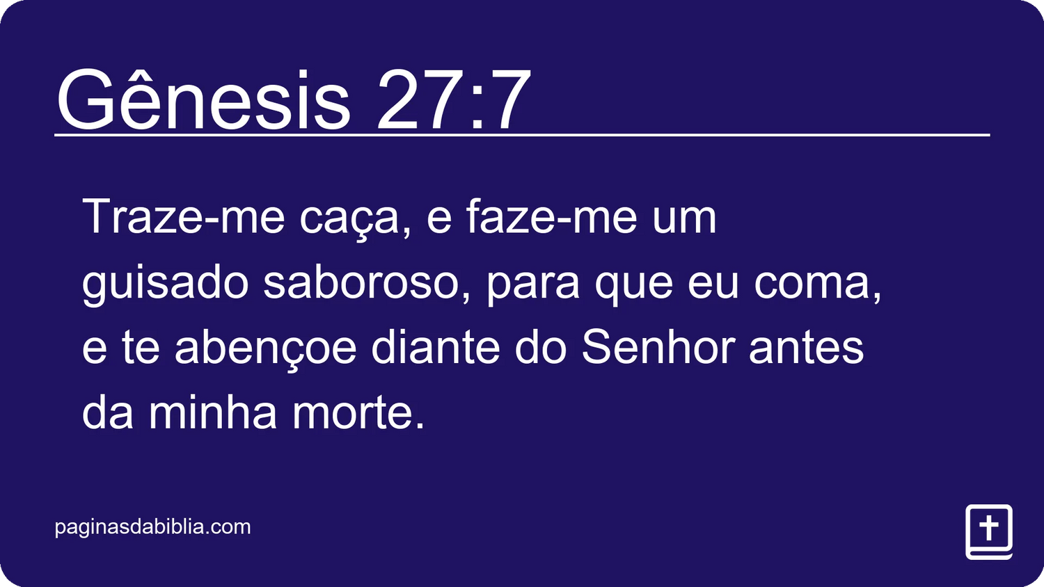 Gênesis 27:7