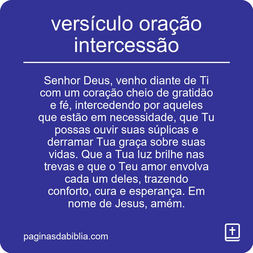 versículo oração intercessão