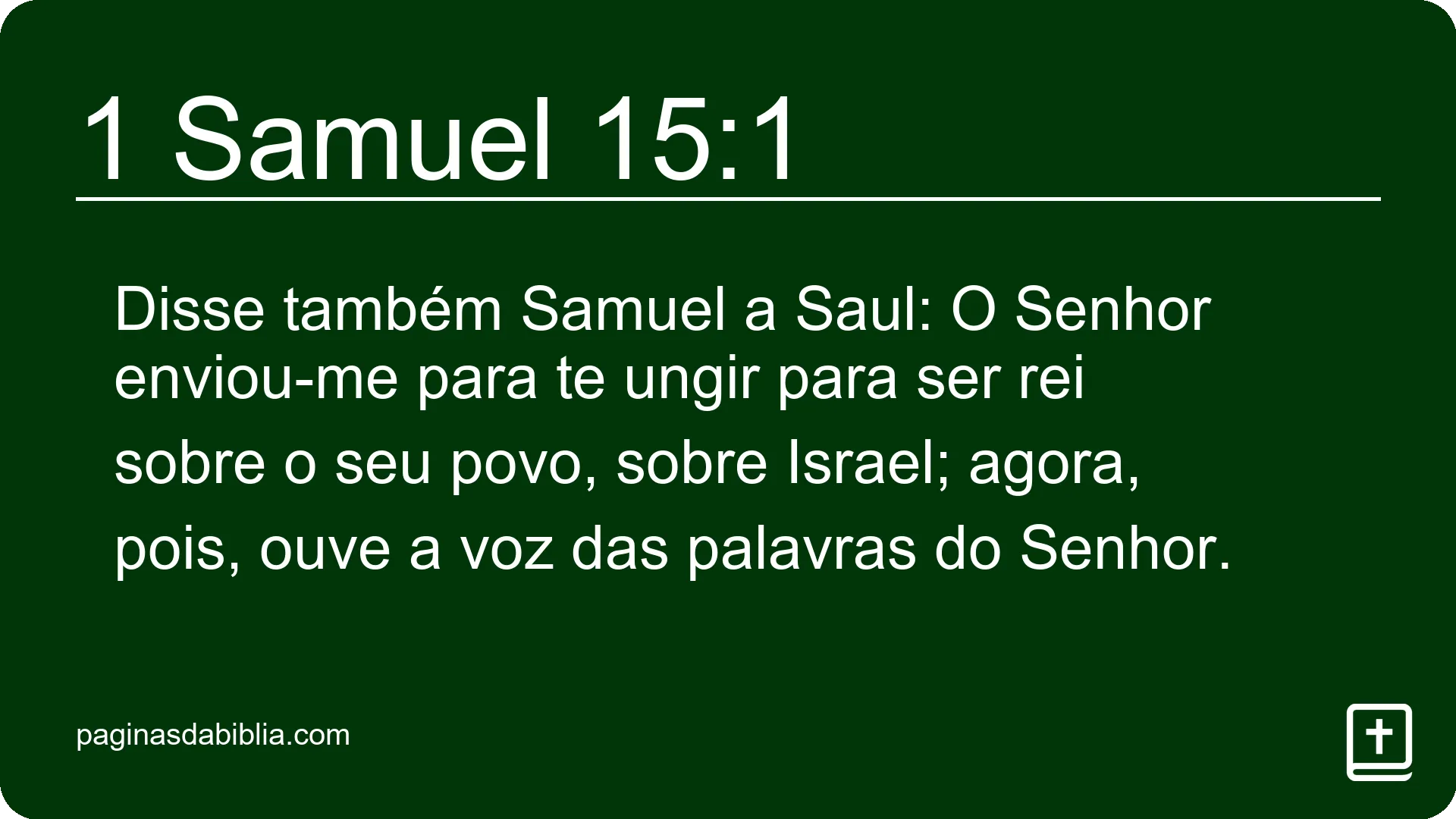 1 Samuel 15:1