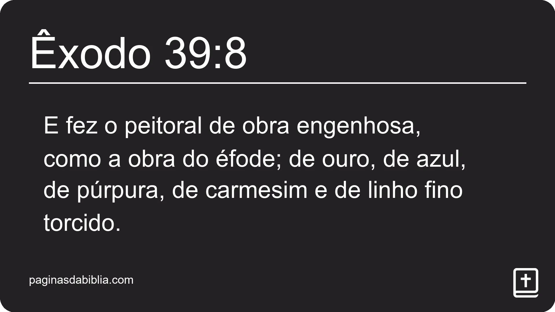 Êxodo 39:8