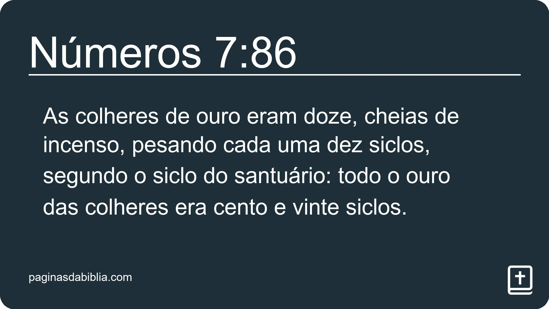 Números 7:86