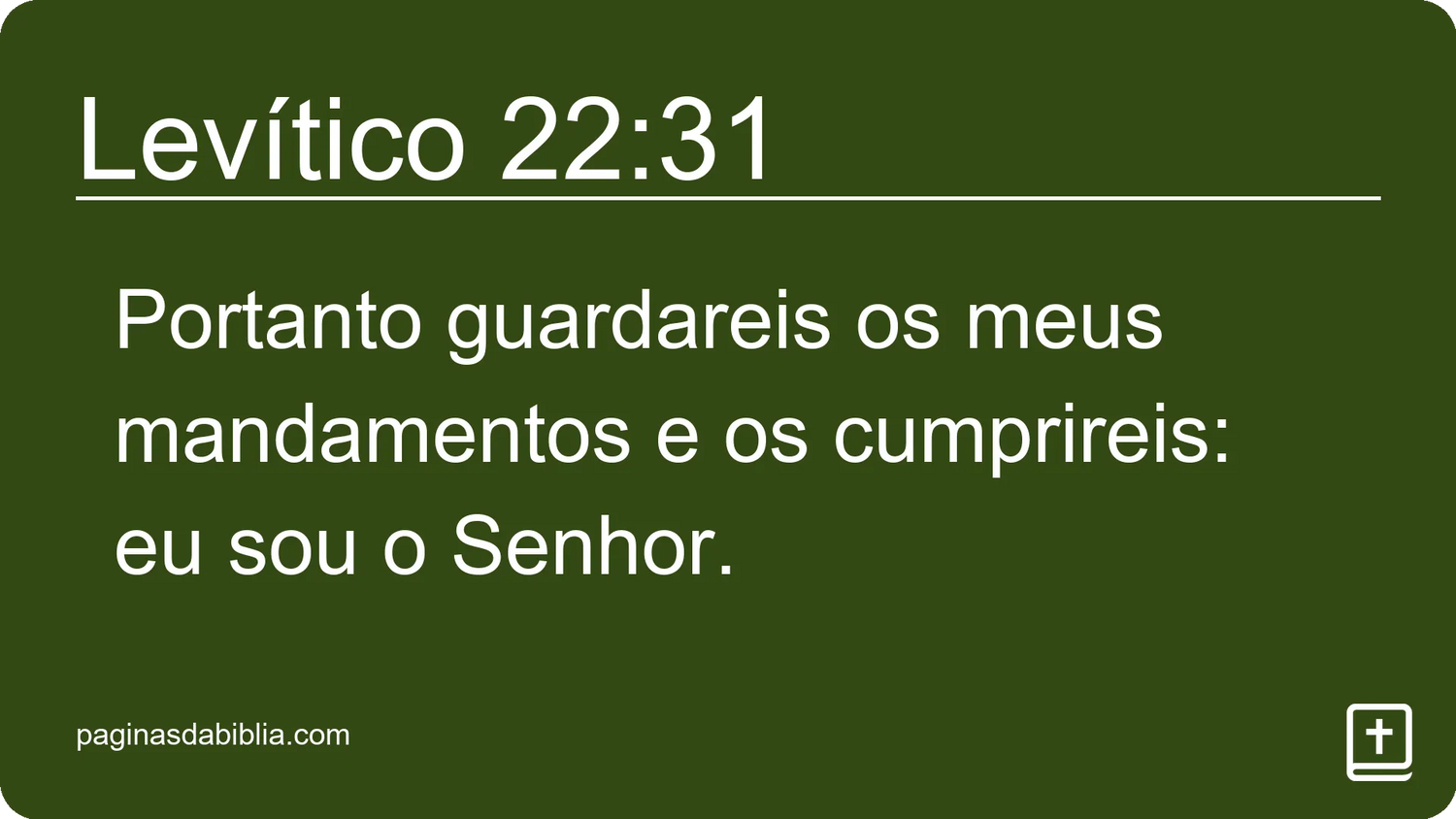 Levítico 22:31