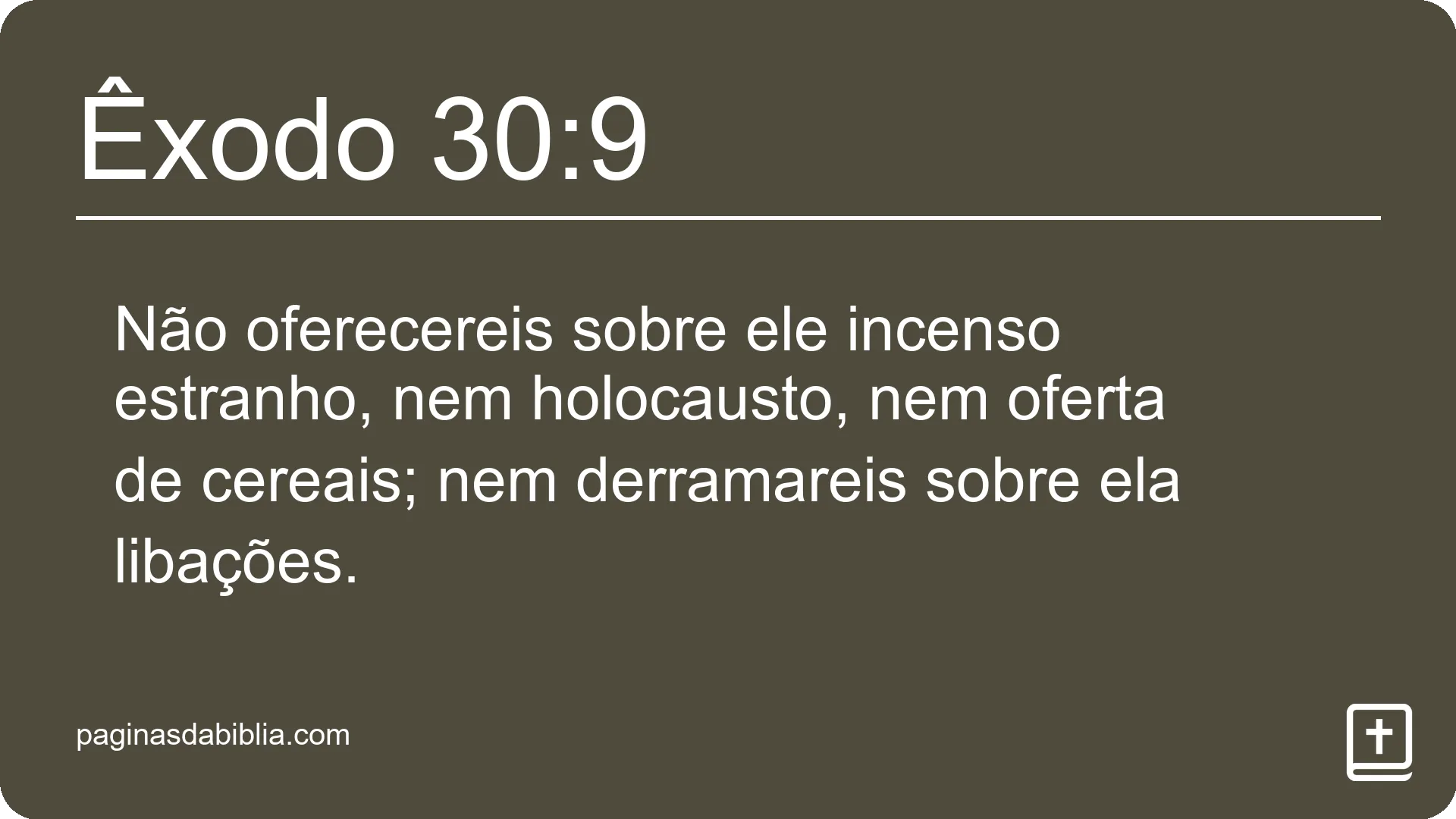 Êxodo 30:9