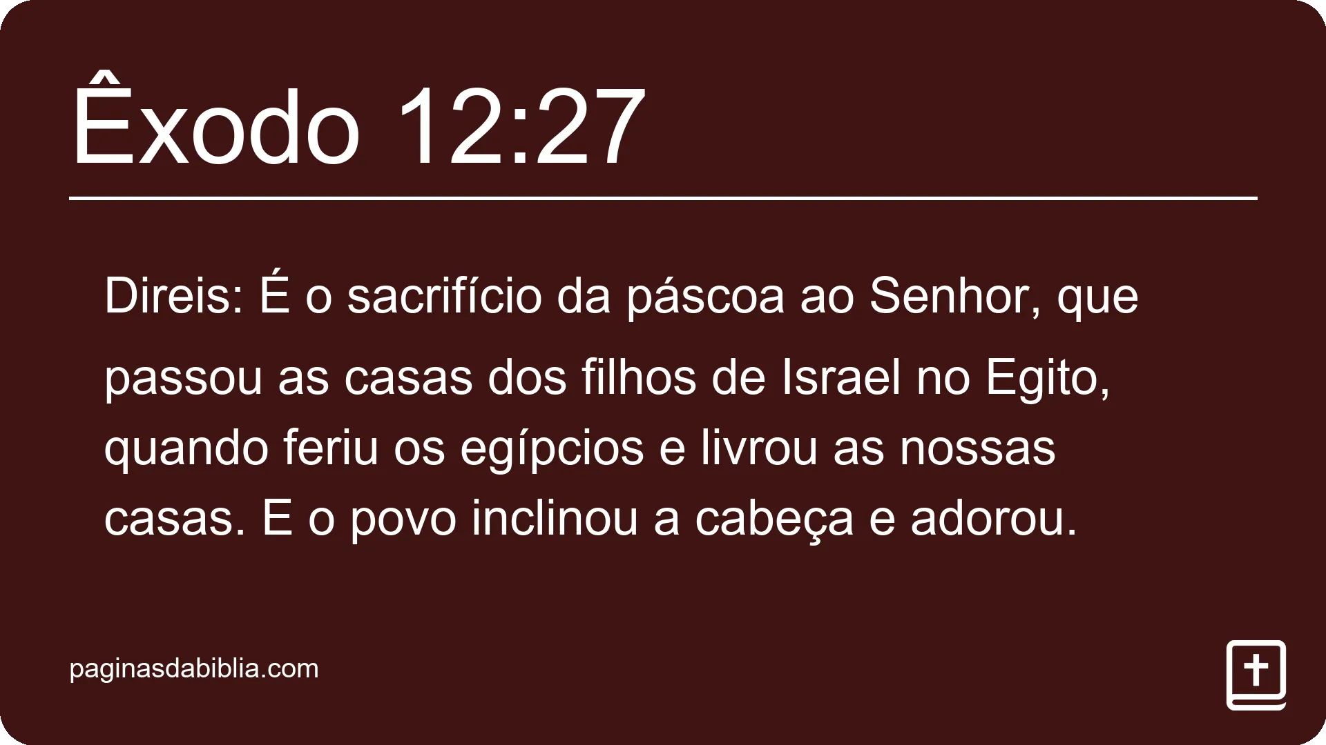 Êxodo 12:27