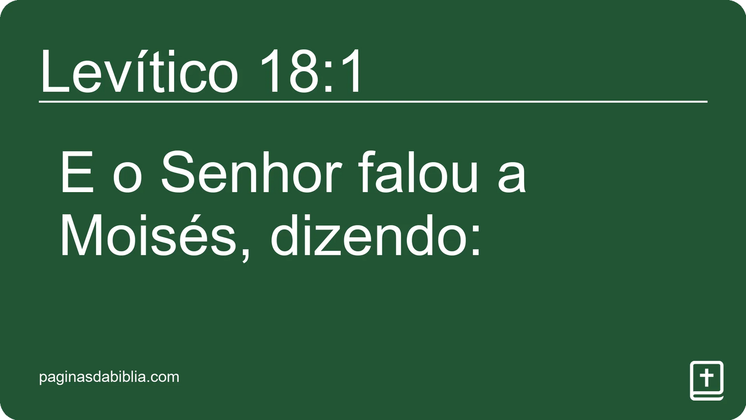 Levítico 18:1