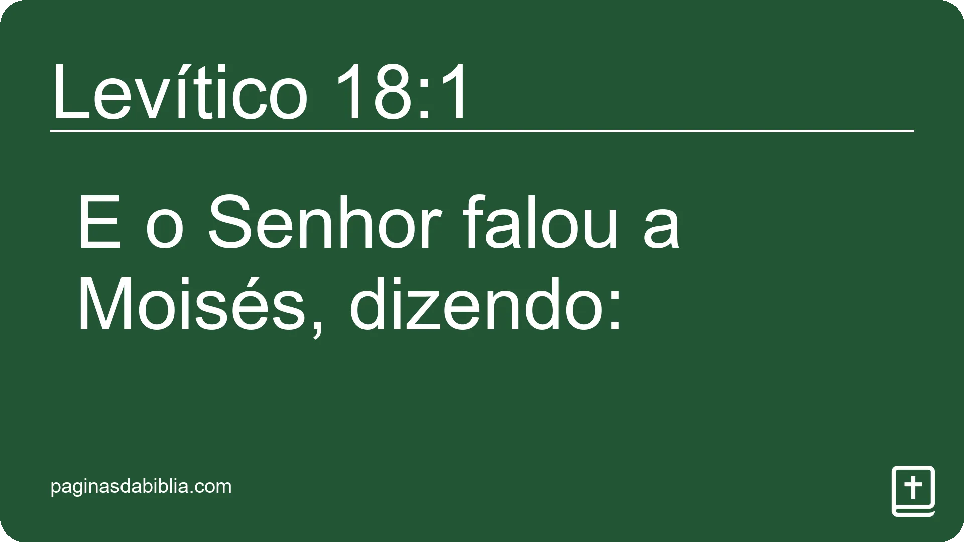 Levítico 18:1