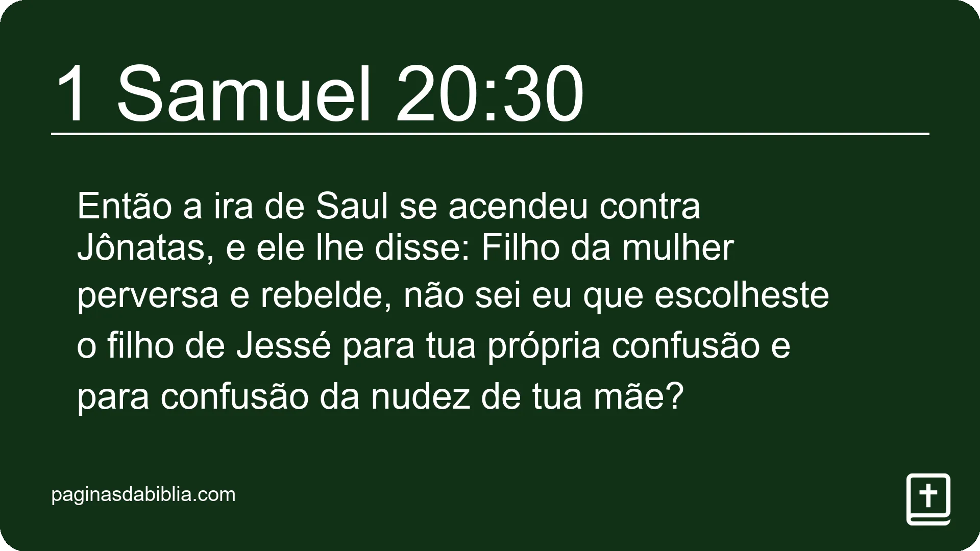 1 Samuel 20:30