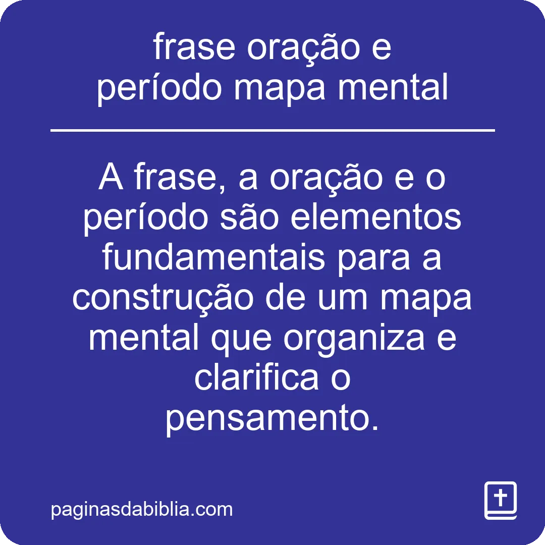 frase oração e período mapa mental