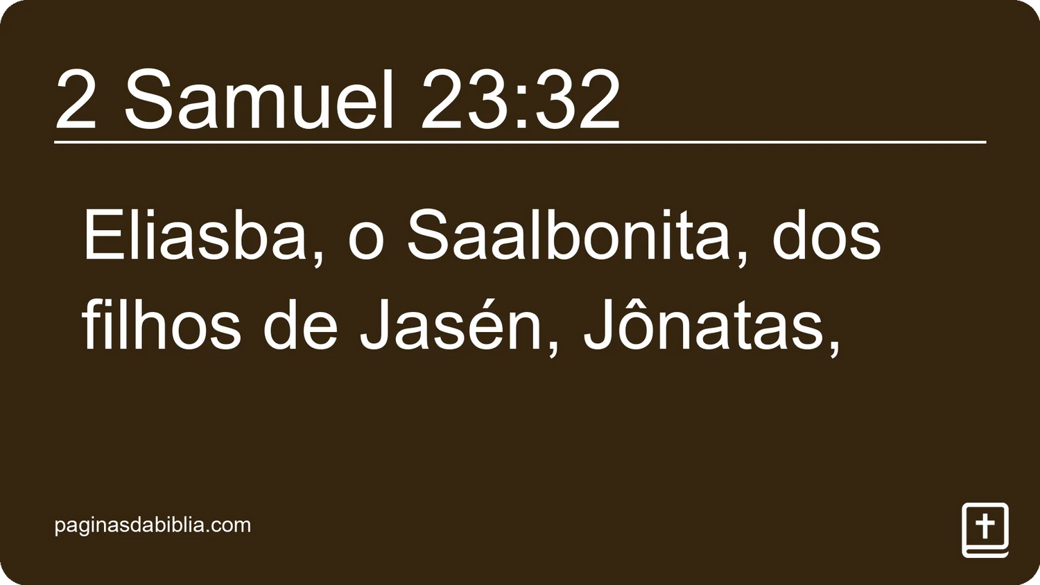 2 Samuel 23:32