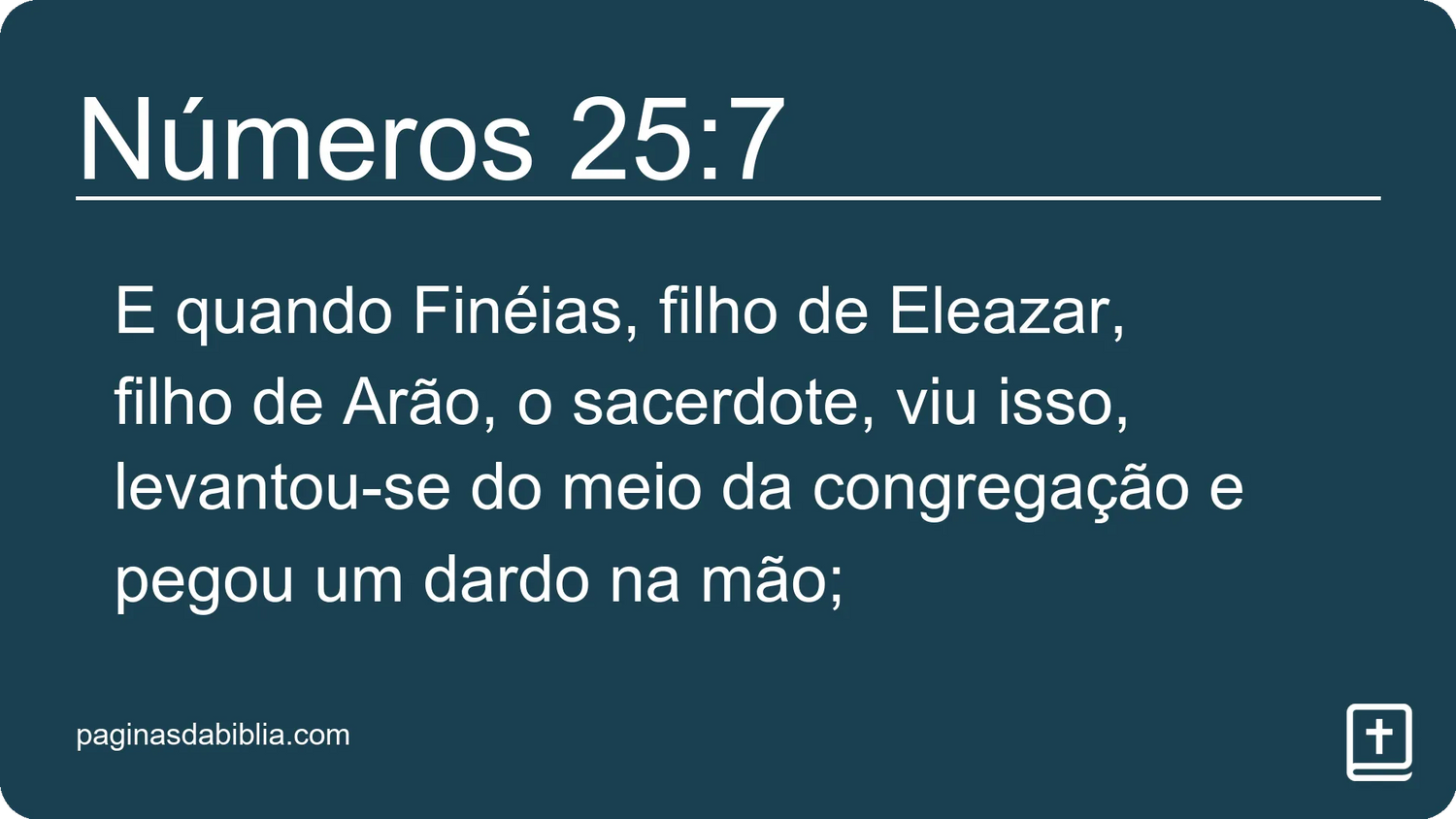 Números 25:7