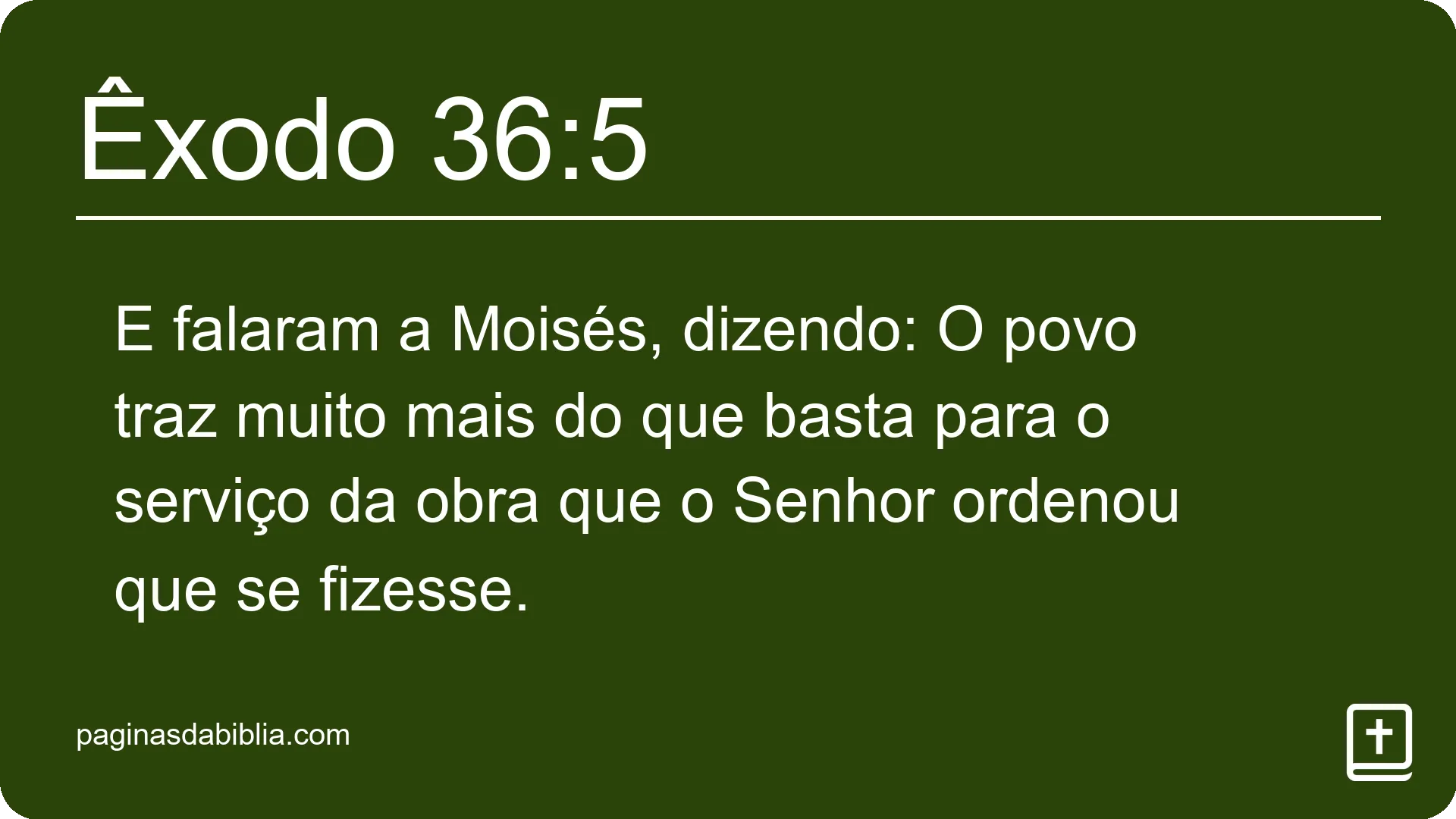 Êxodo 36:5