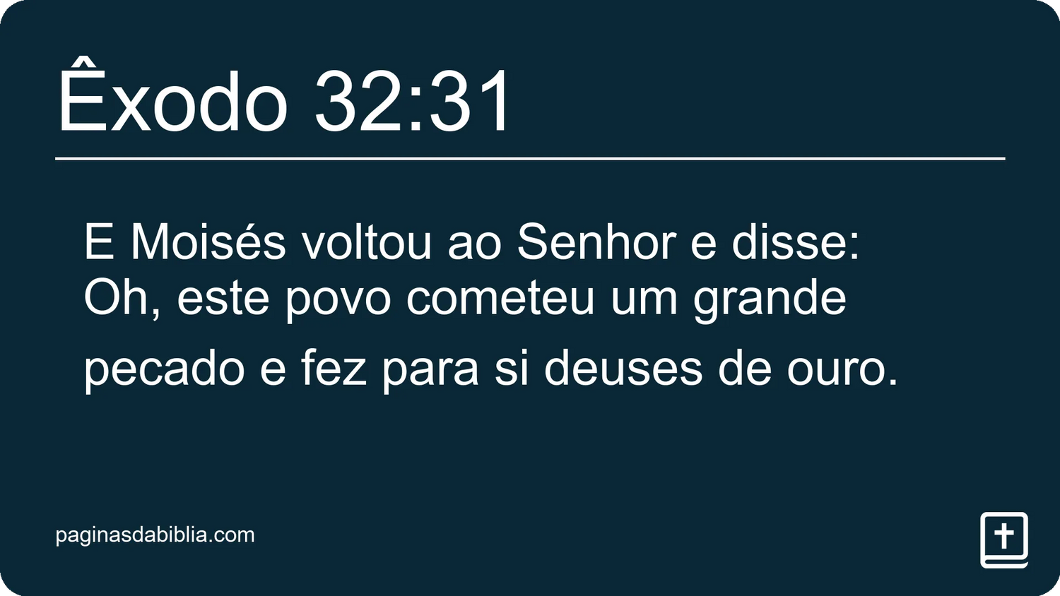 Êxodo 32:31