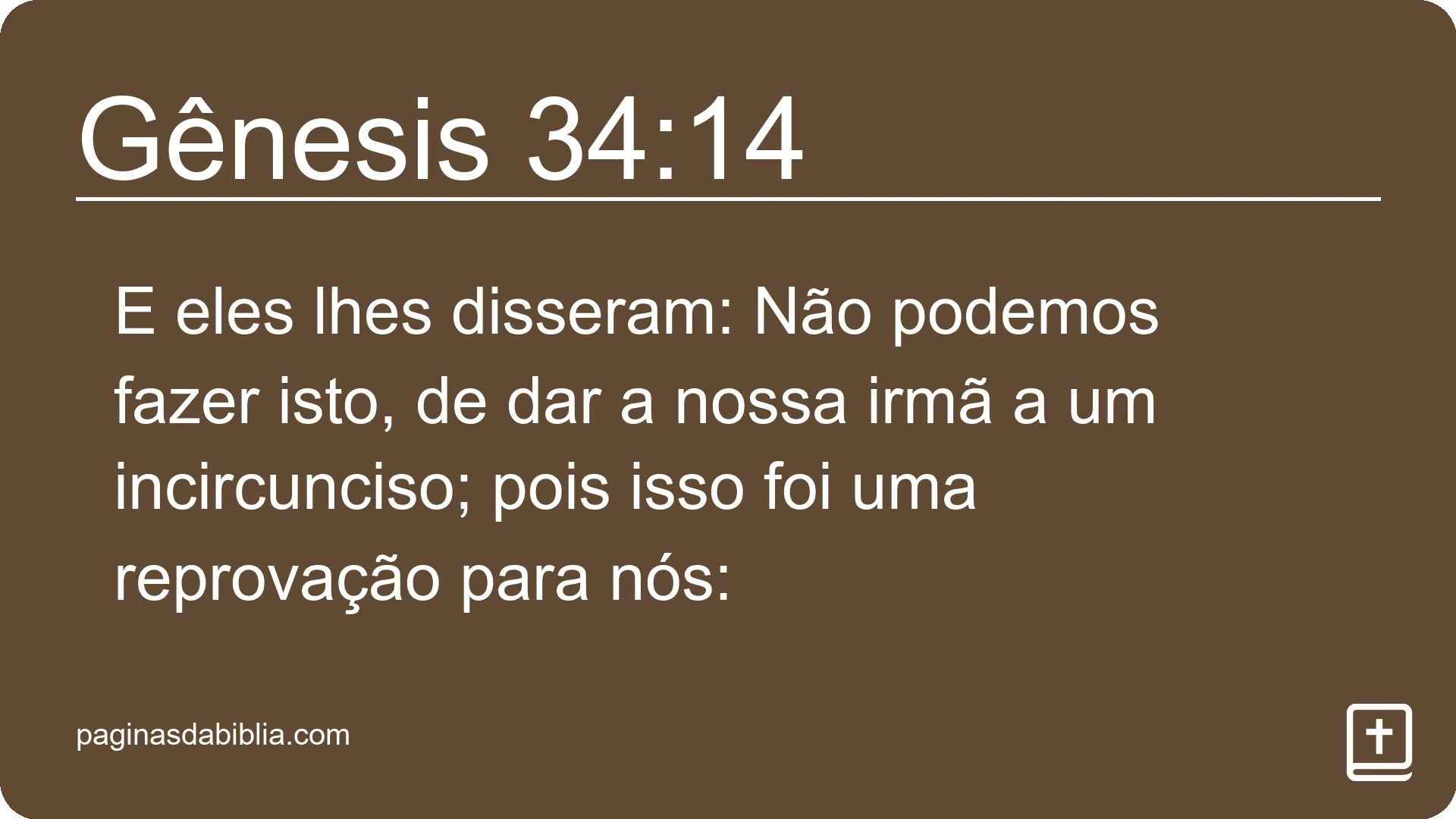 Gênesis 34:14