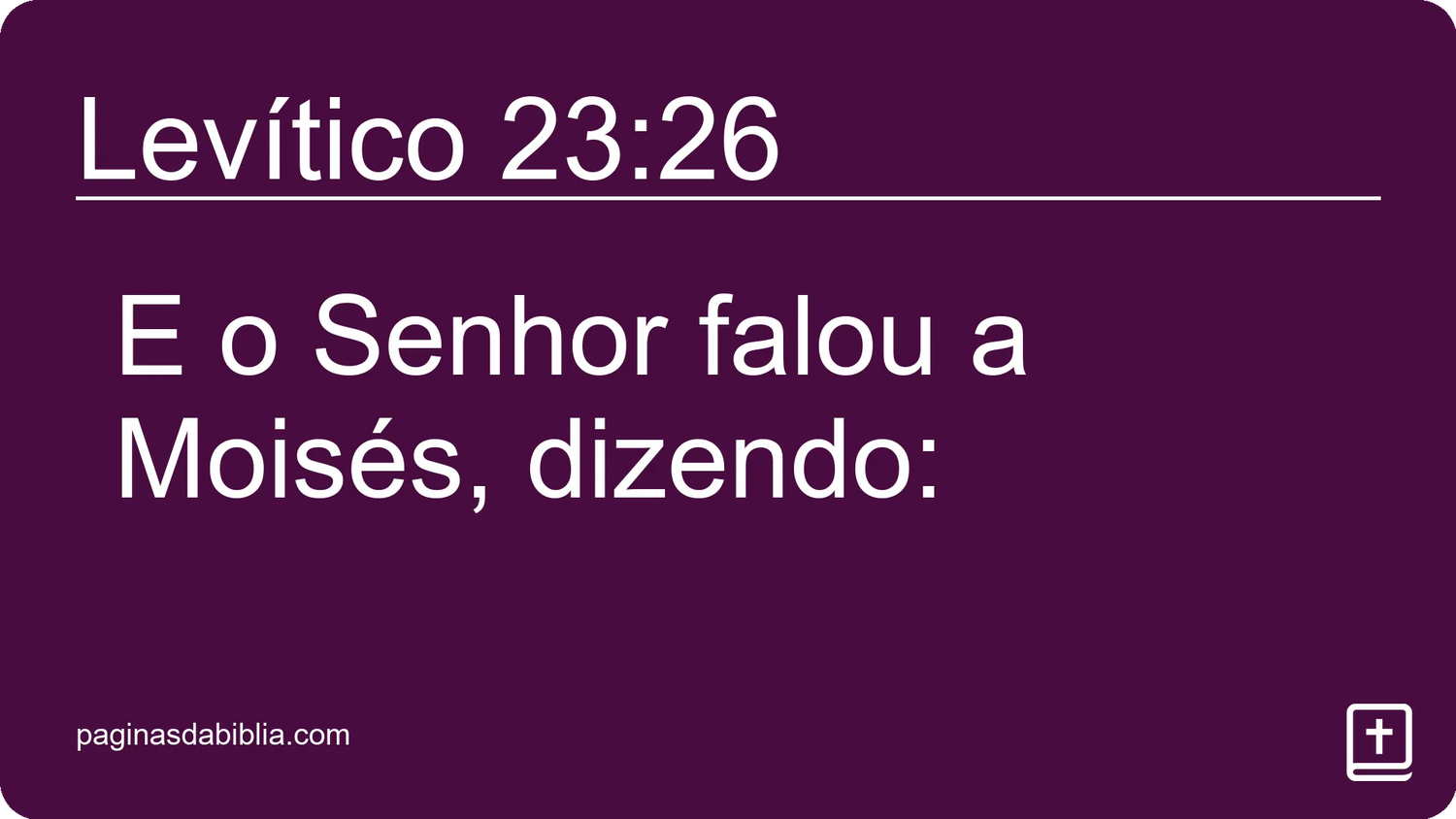 Levítico 23:26