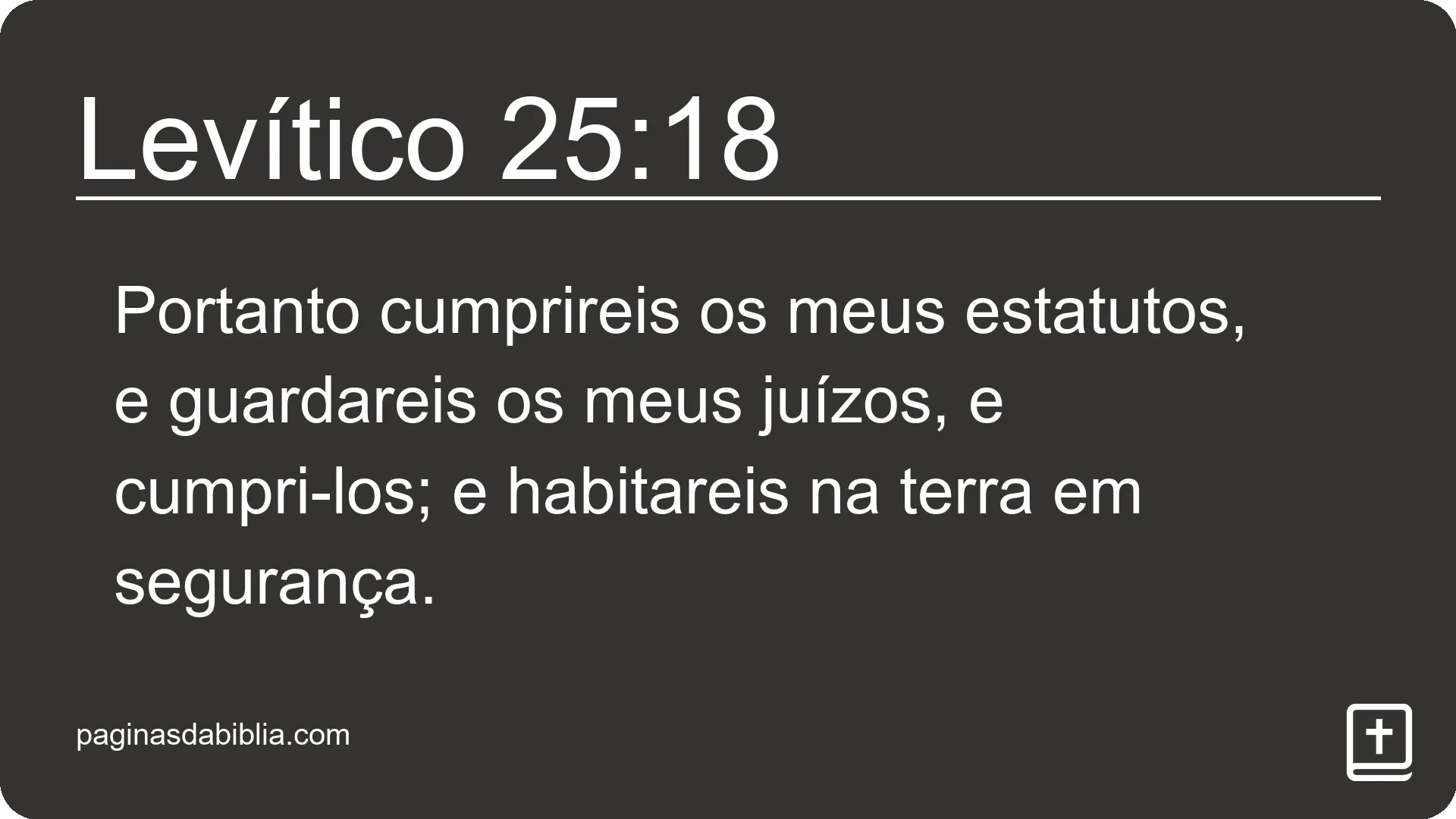 Levítico 25:18