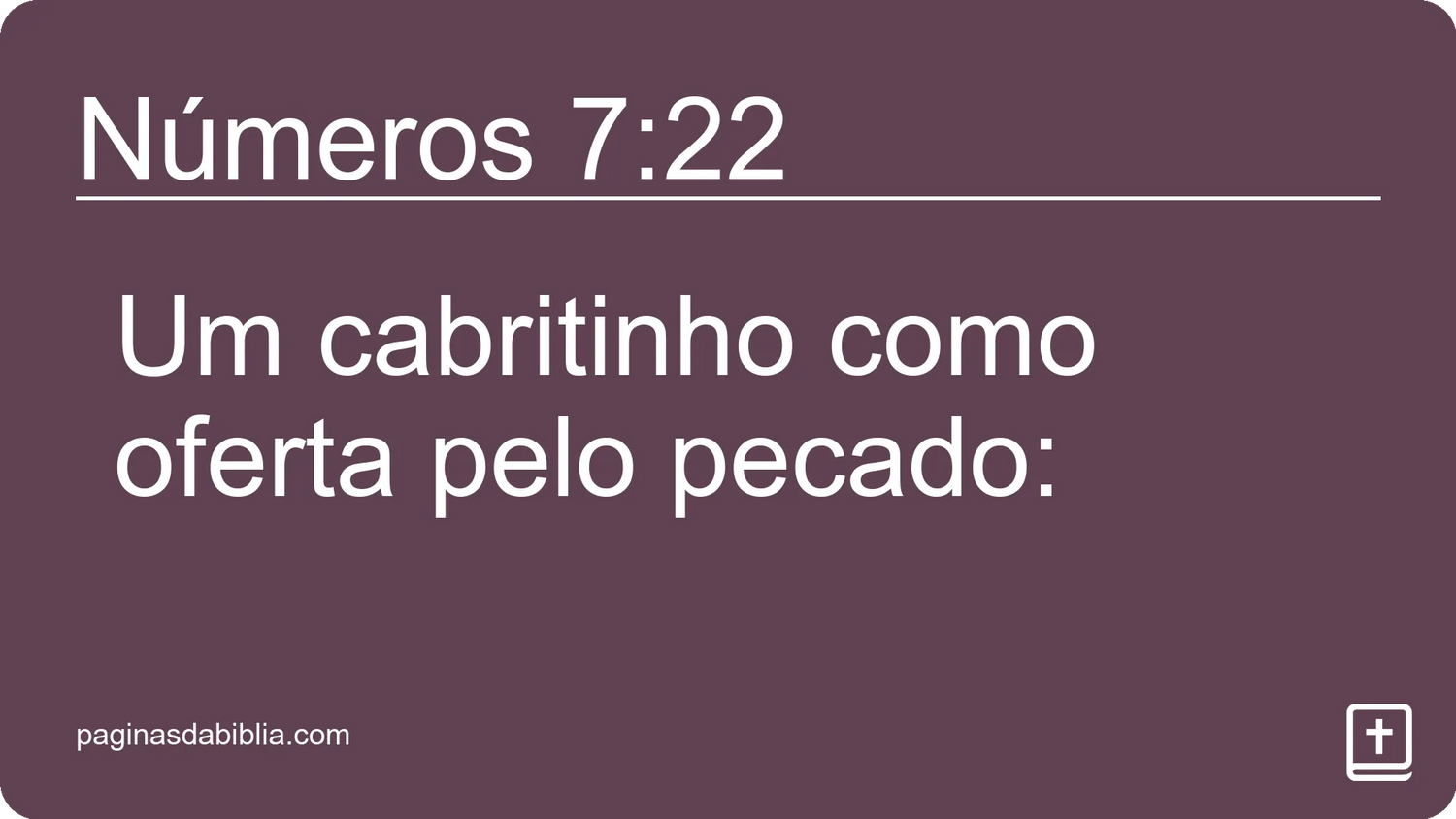 Números 7:22