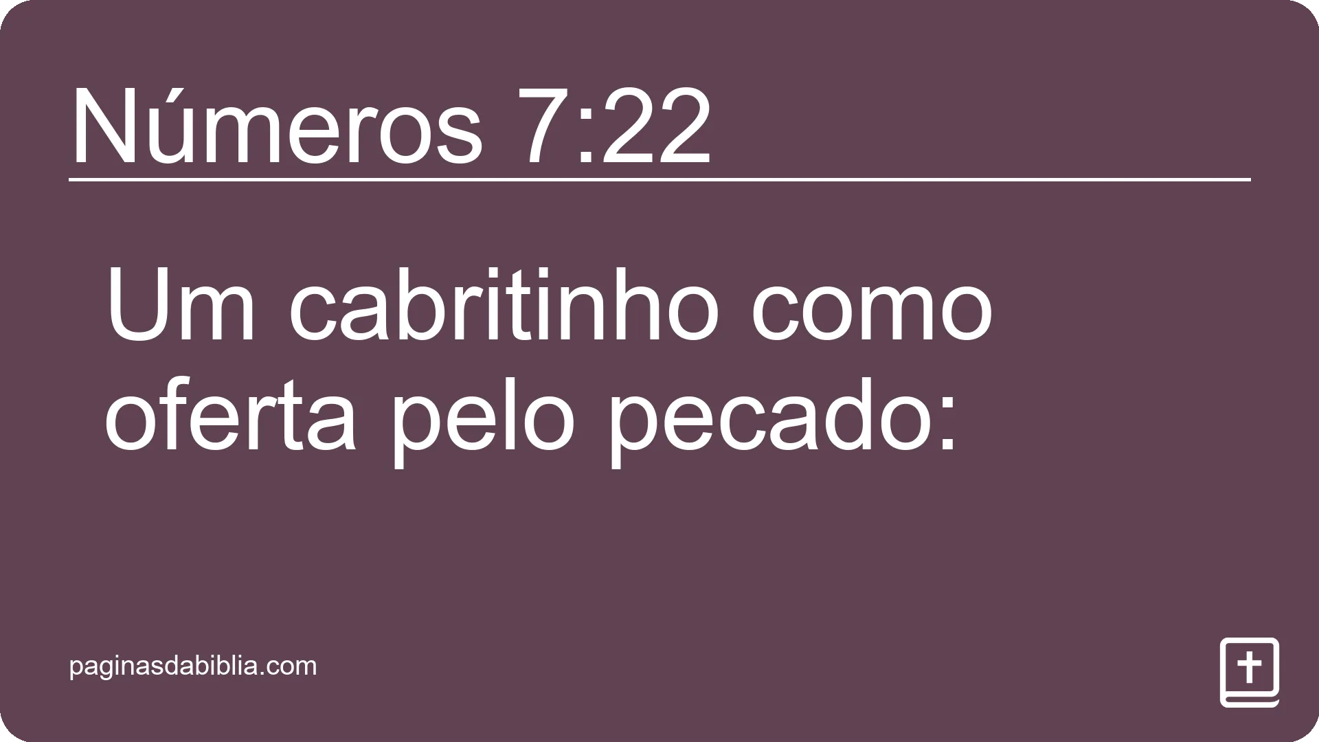 Números 7:22