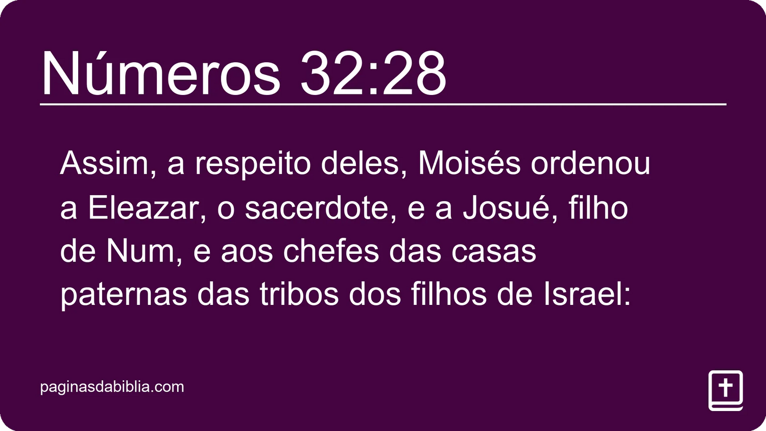 Números 32:28