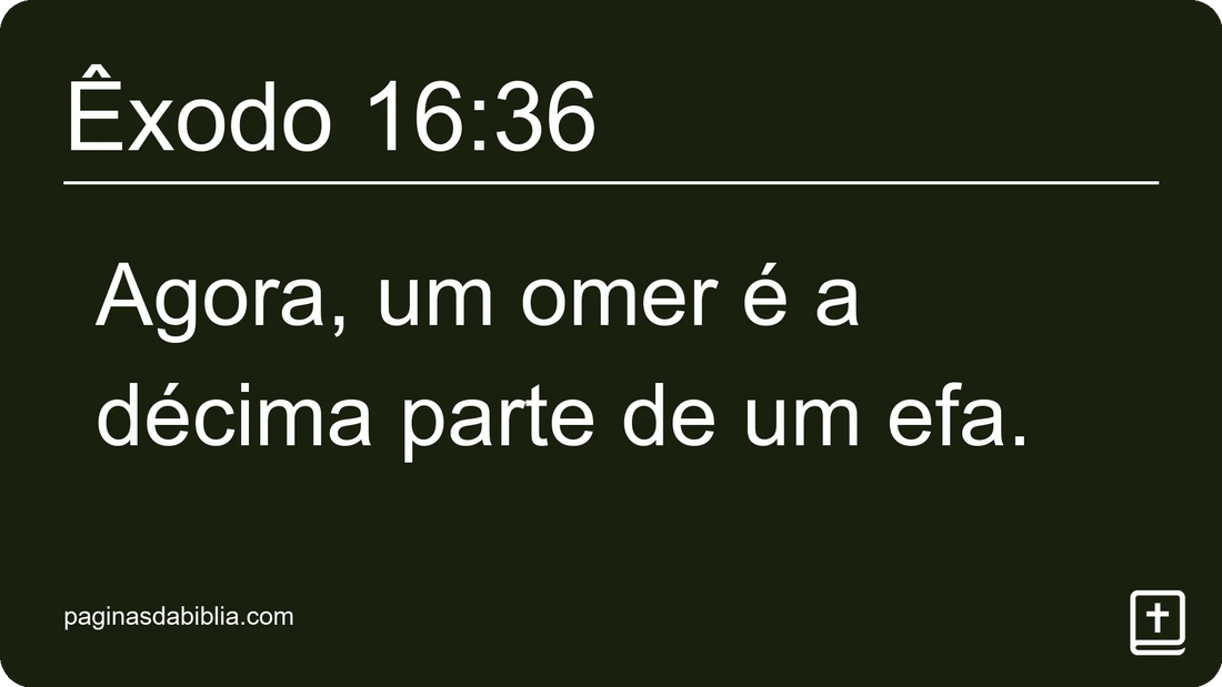 Êxodo 16:36