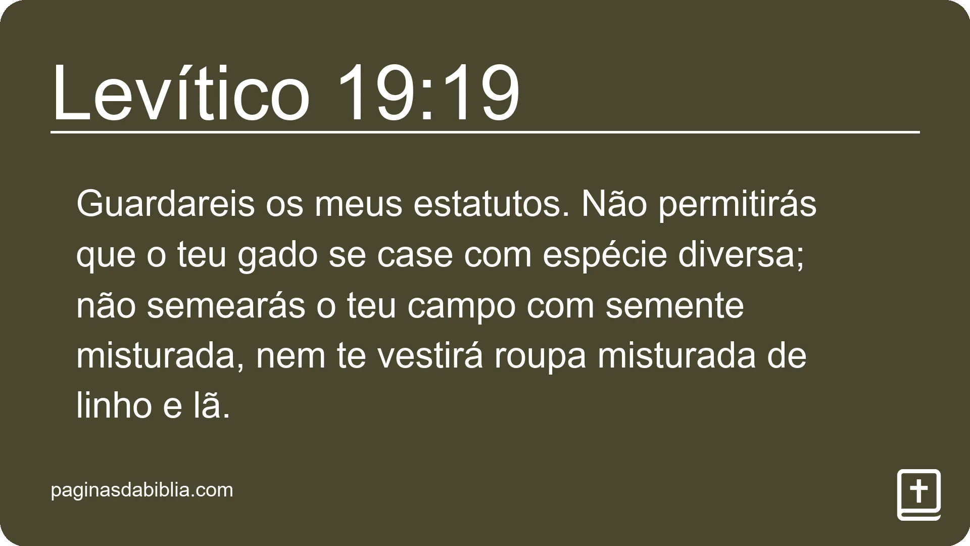 Levítico 19:19