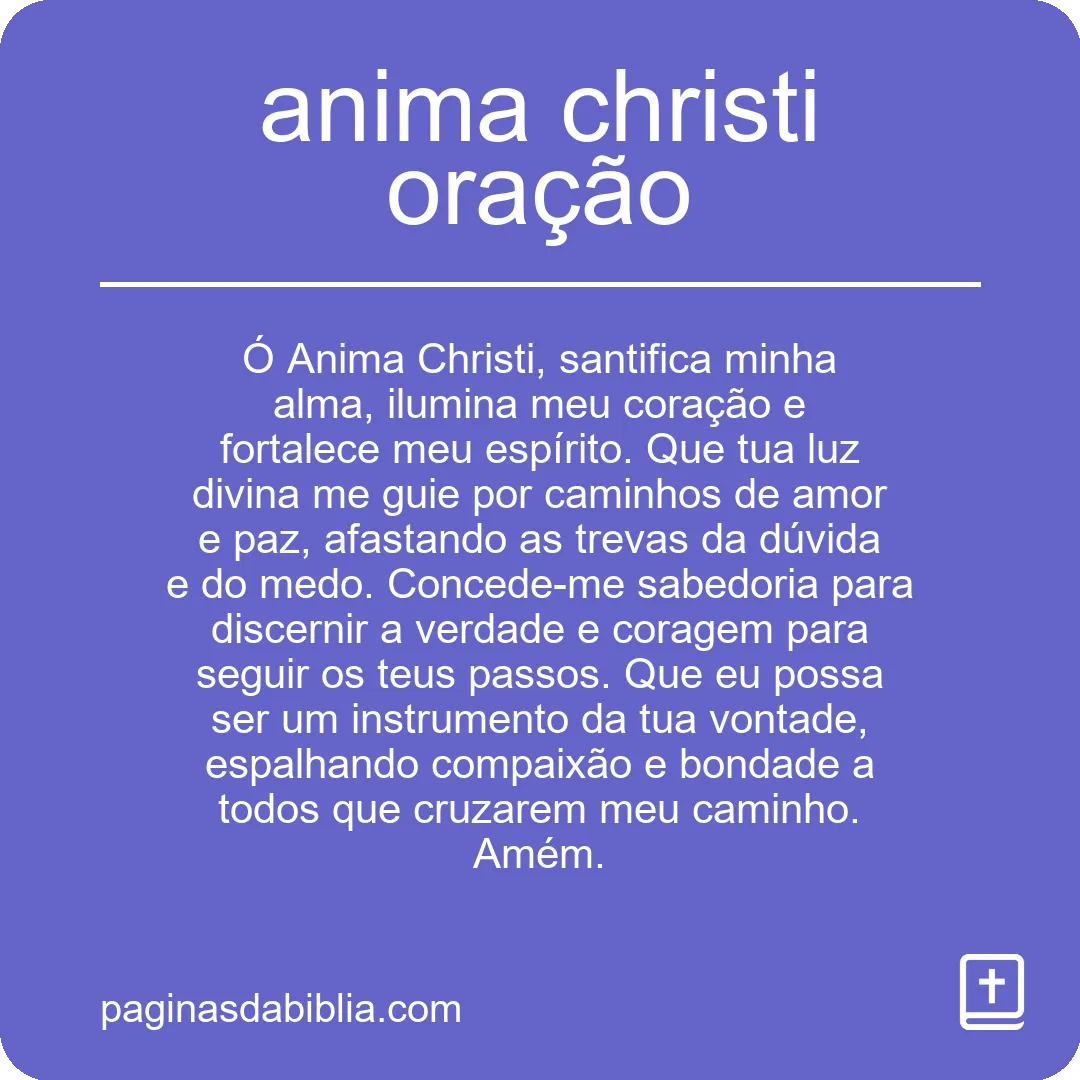 anima christi oração