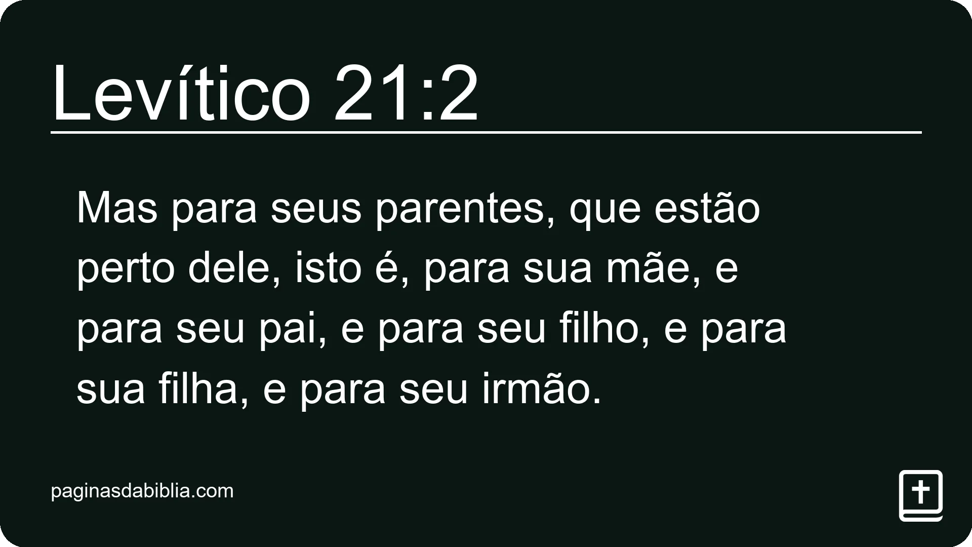 Levítico 21:2