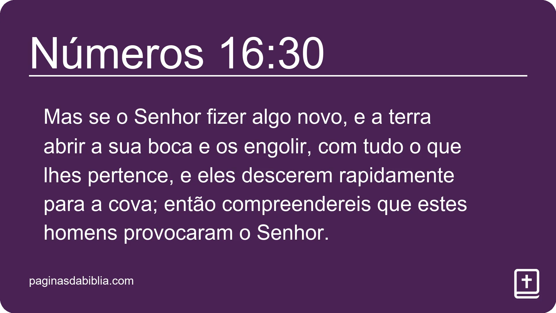 Números 16:30