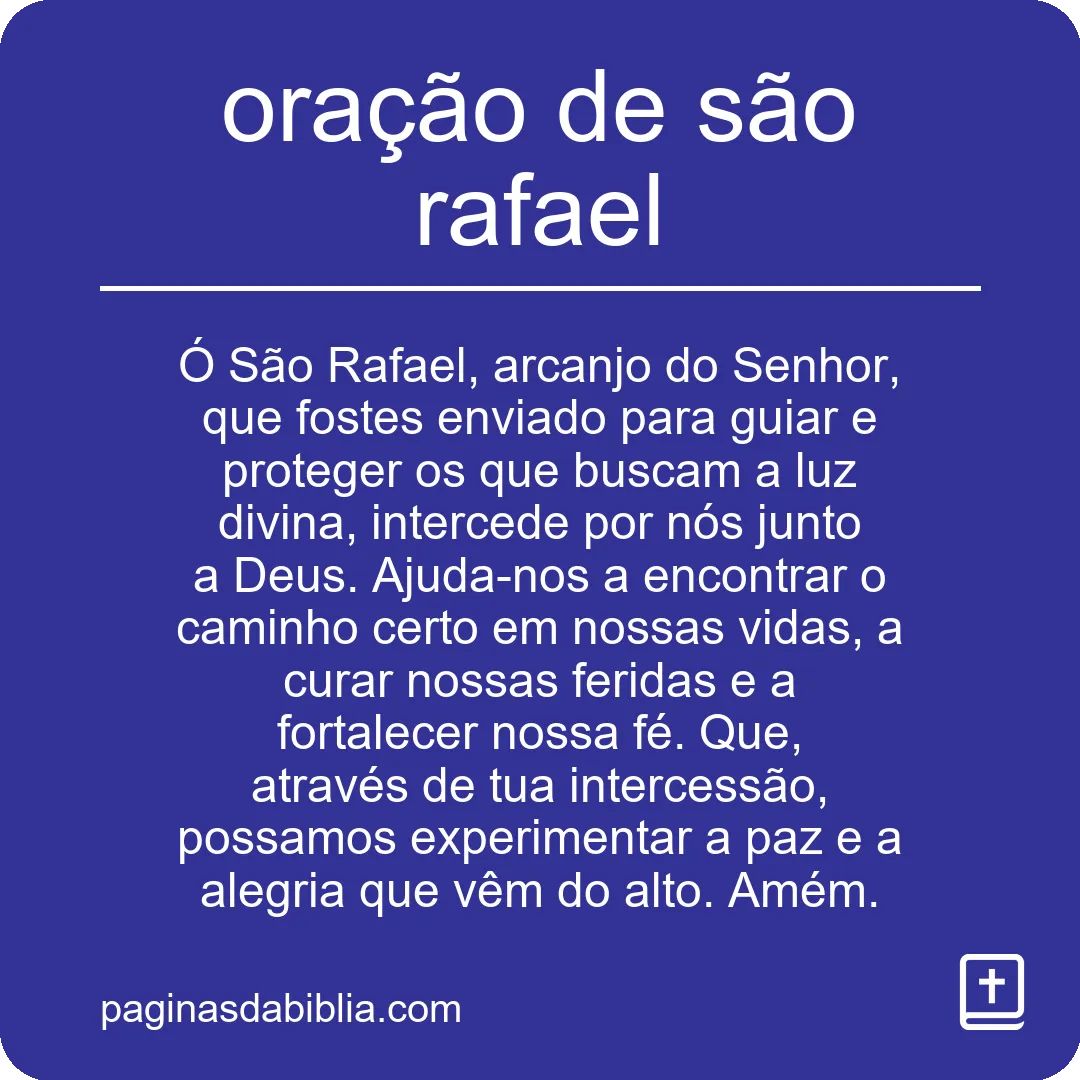 oração de são rafael