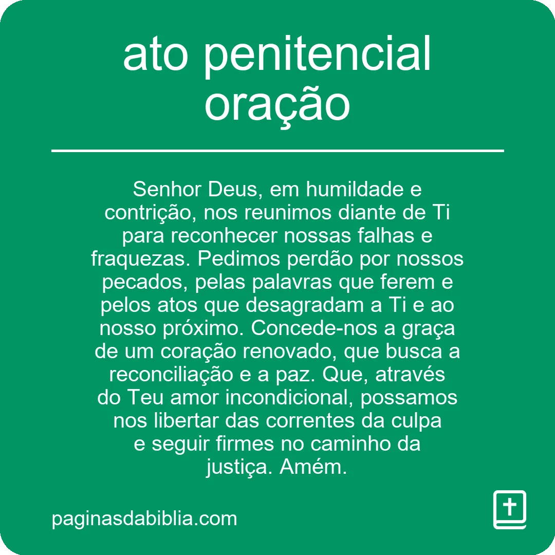 ato penitencial oração