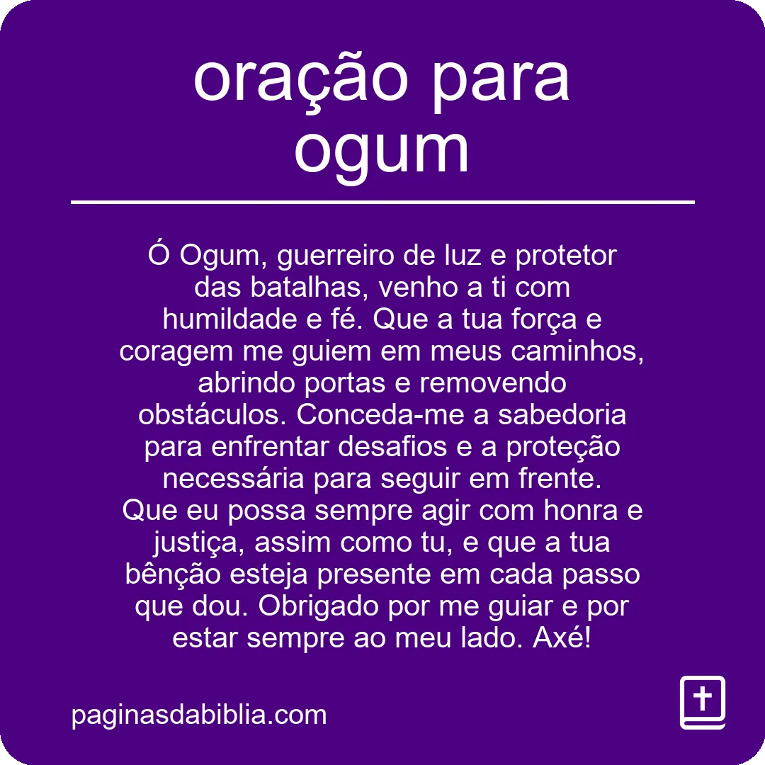 oração para ogum