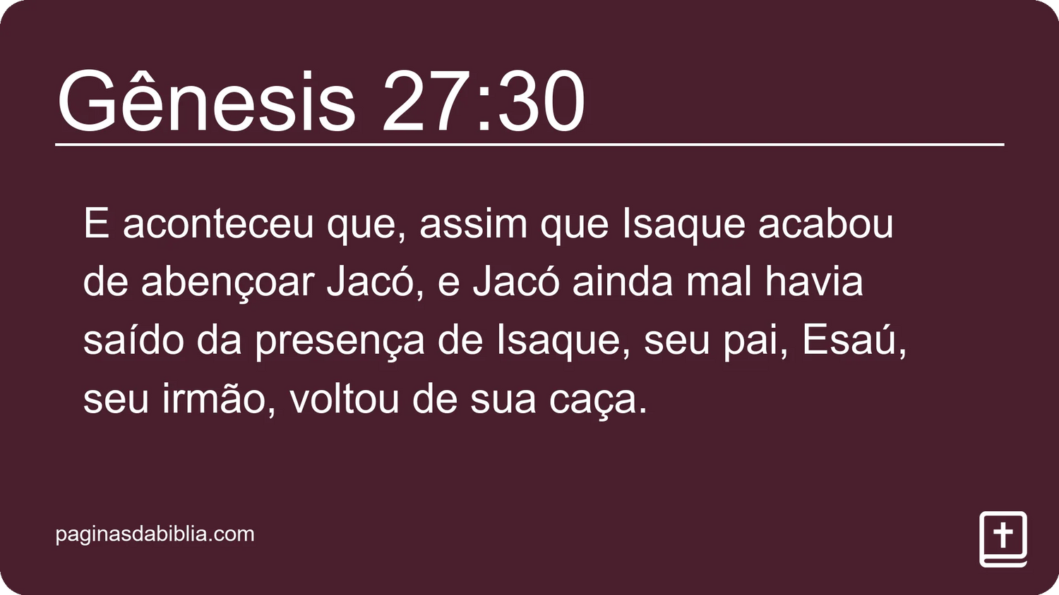 Gênesis 27:30