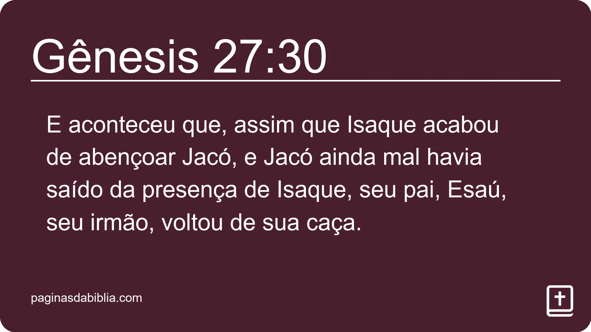 Gênesis 27:30