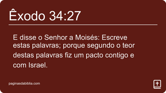 Êxodo 34:27