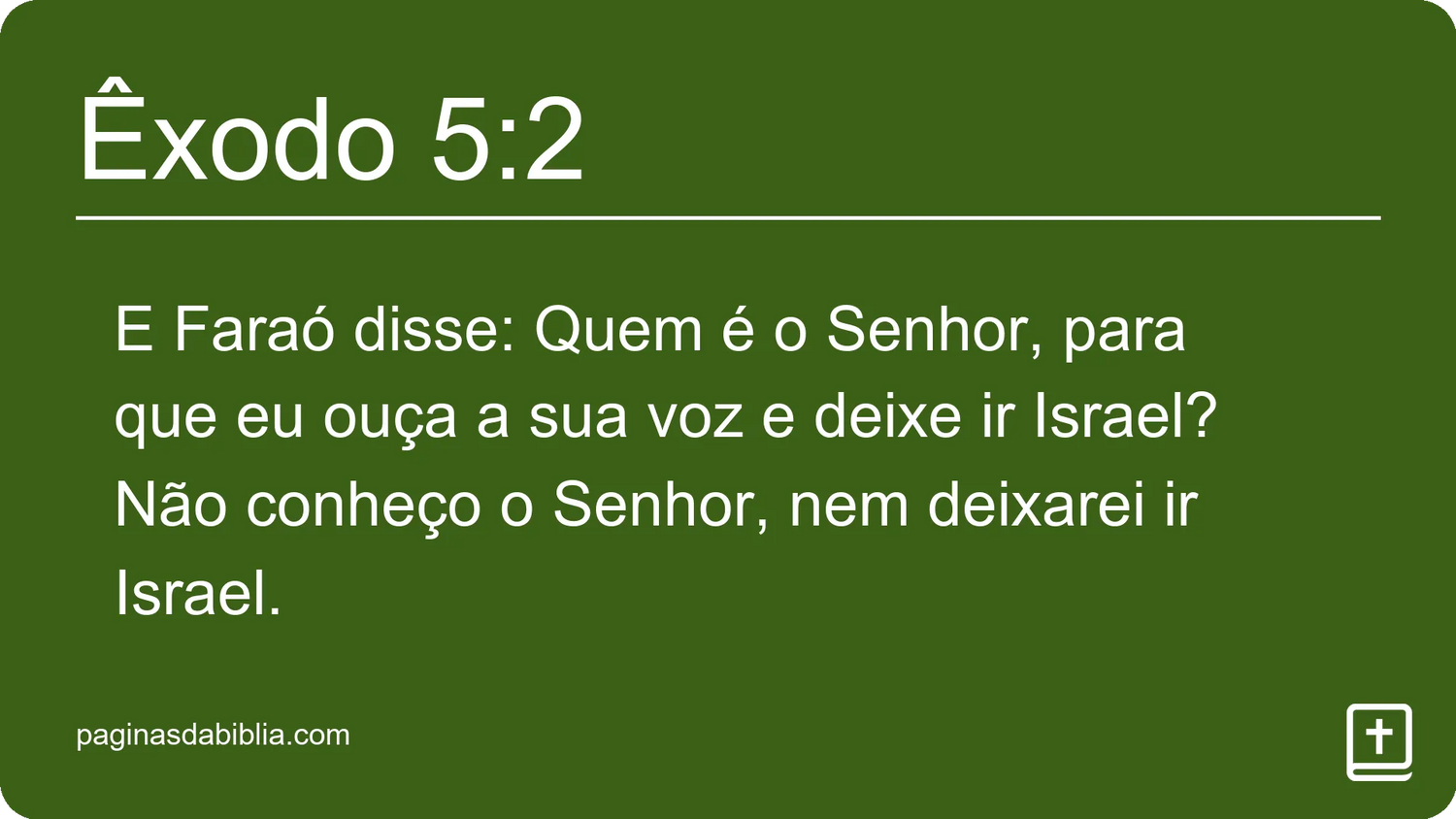 Êxodo 5:2