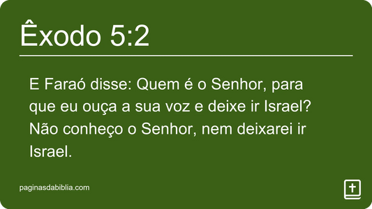 Êxodo 5:2