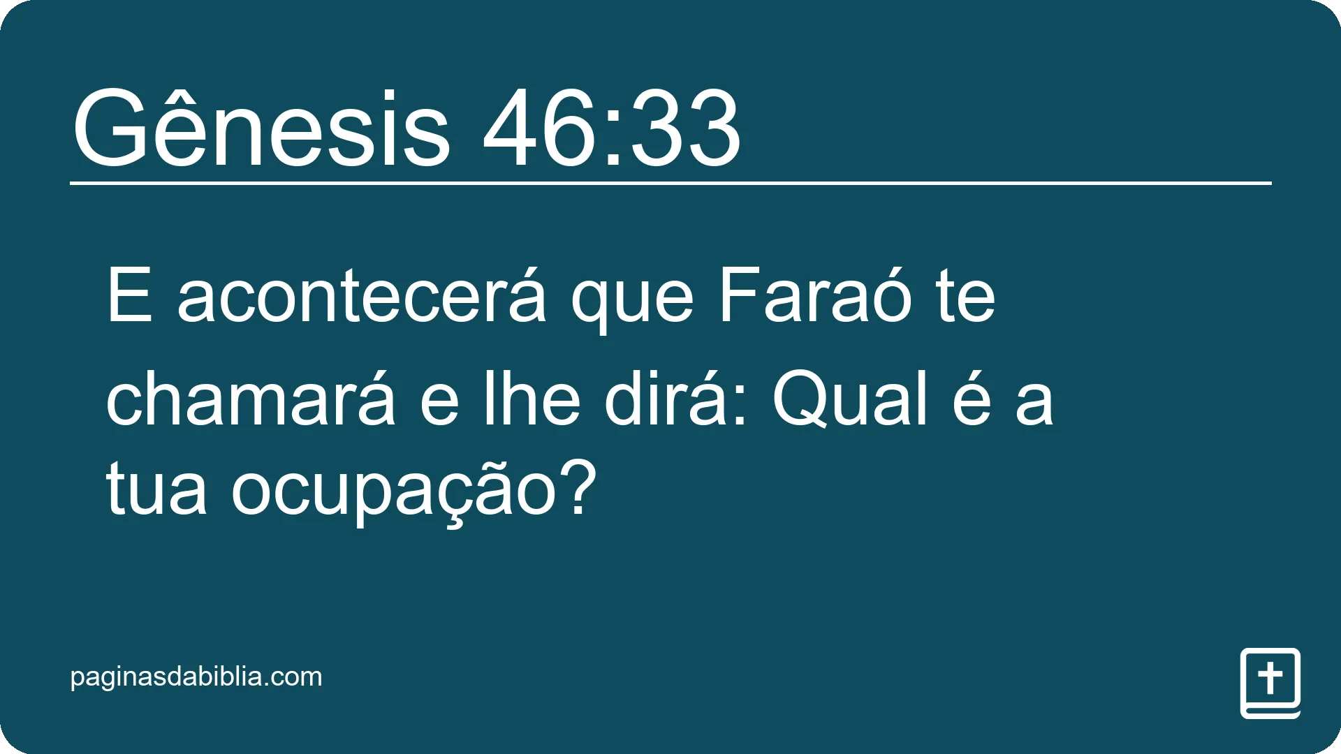 Gênesis 46:33