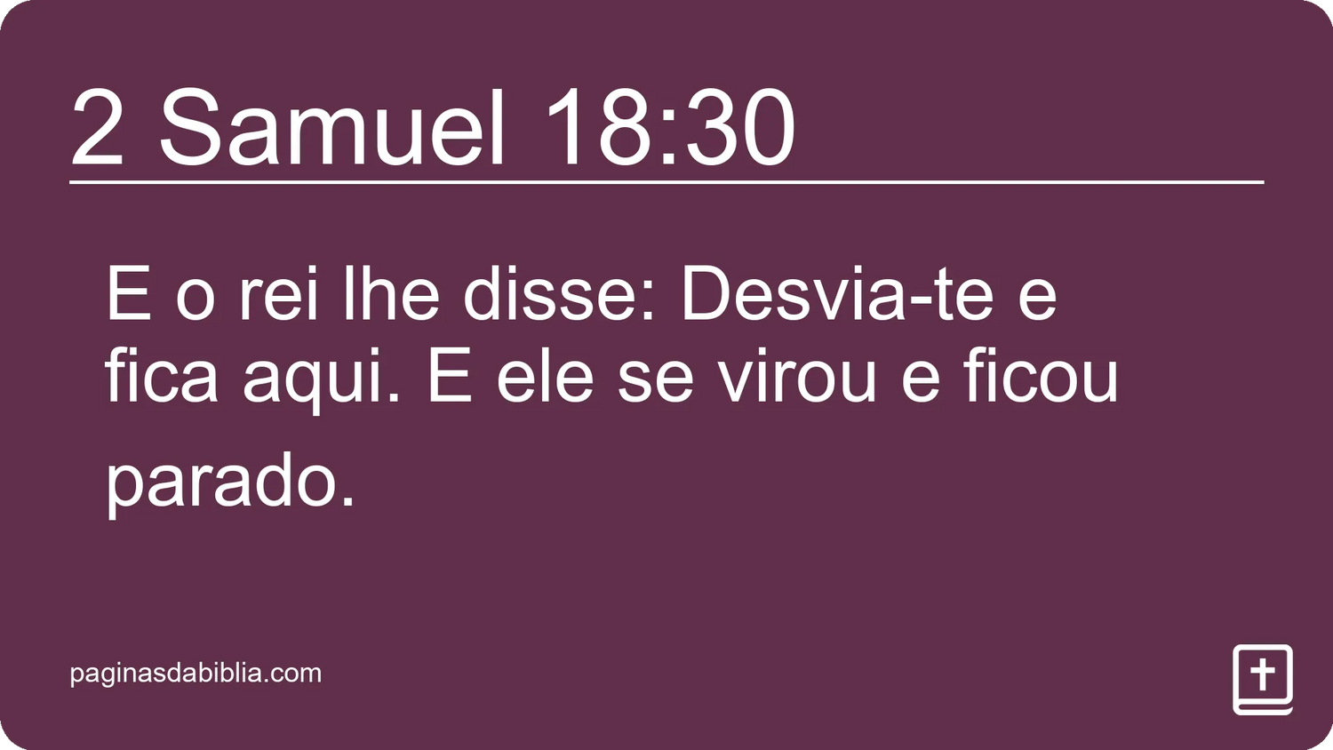 2 Samuel 18:30